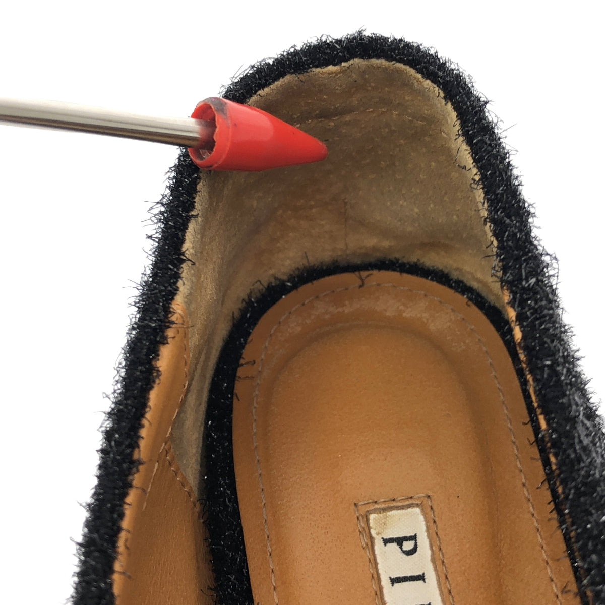 PIPPICHIC / Pippi Chic | Glitter Ribbon Flat Shoes | 36 | Black | Women's