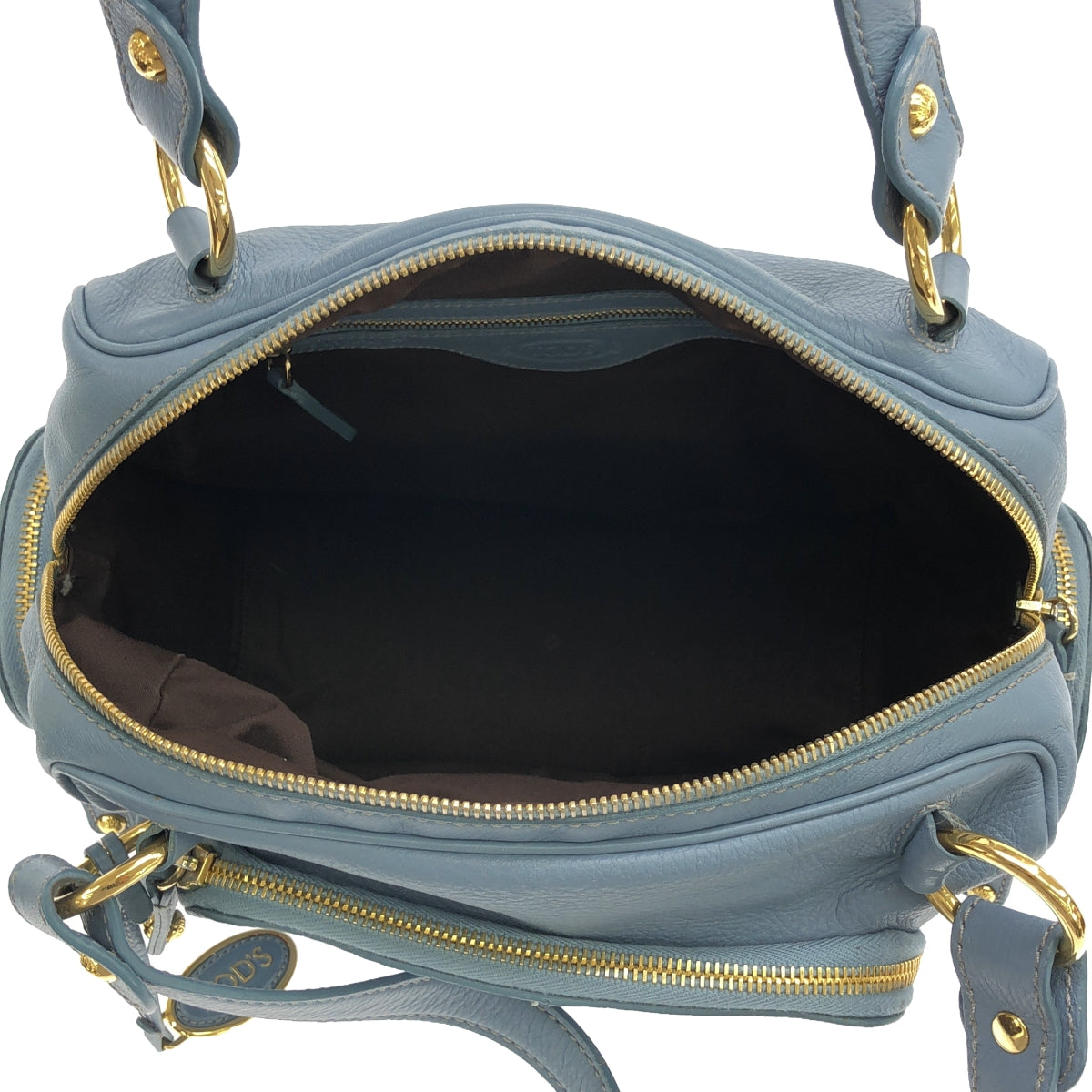TOD'S / トッズ | マルチポケット ハンドバッグ | ライトブルー | レディース