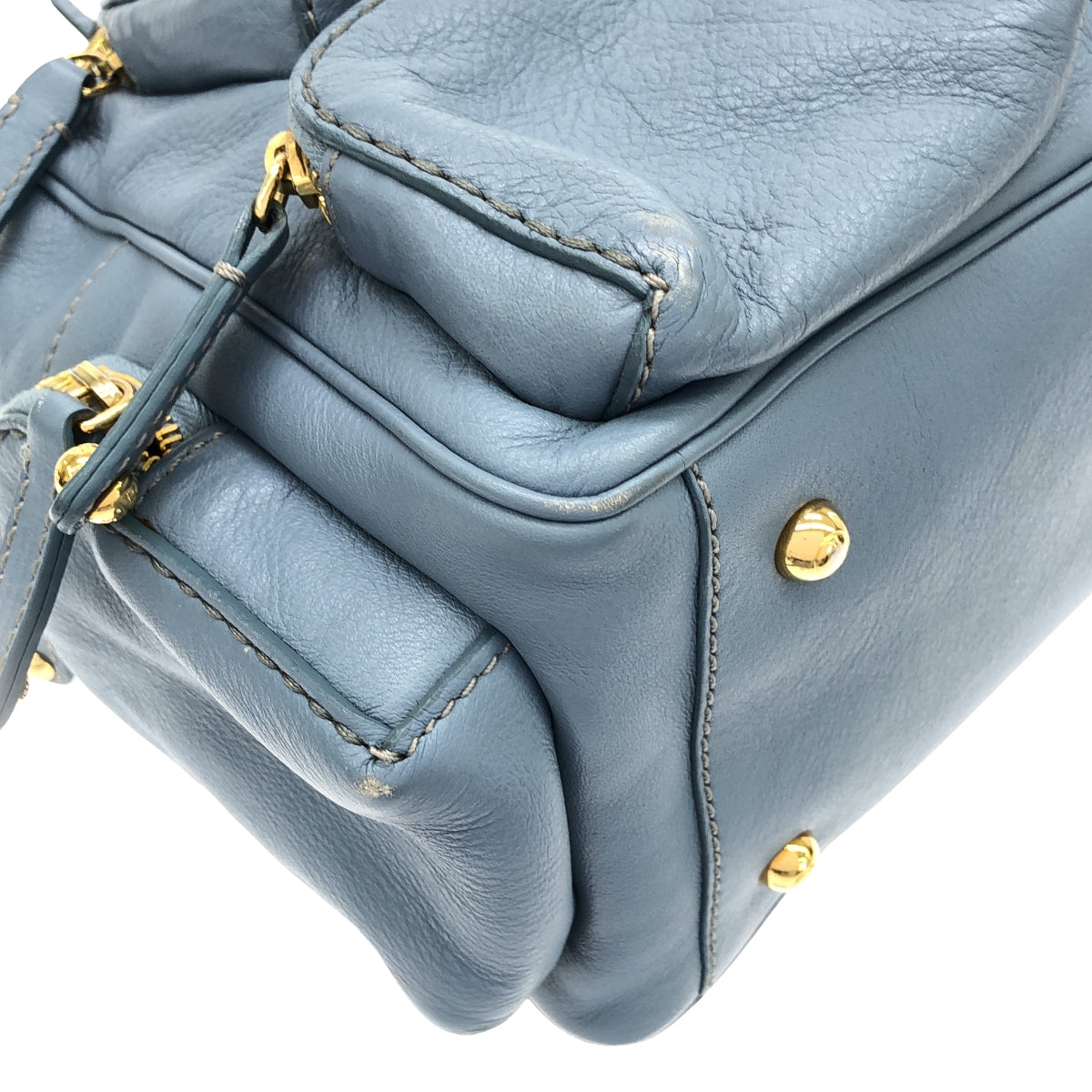 TOD'S / トッズ | マルチポケット ハンドバッグ | ライトブルー | レディース