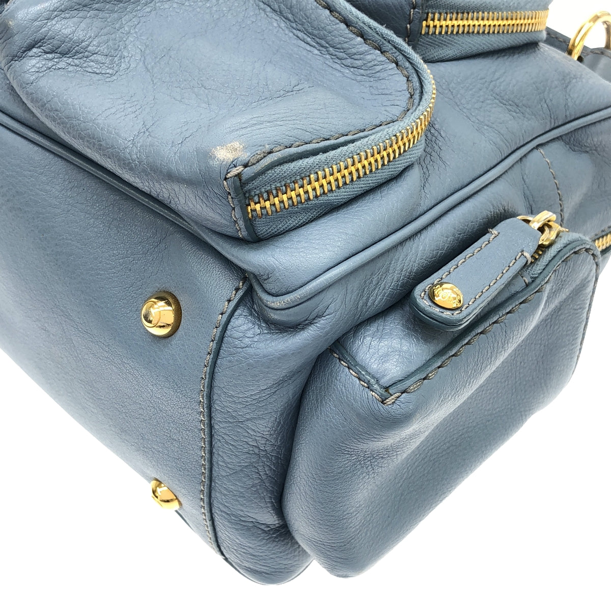 TOD'S / トッズ | マルチポケット ハンドバッグ | ライトブルー | レディース