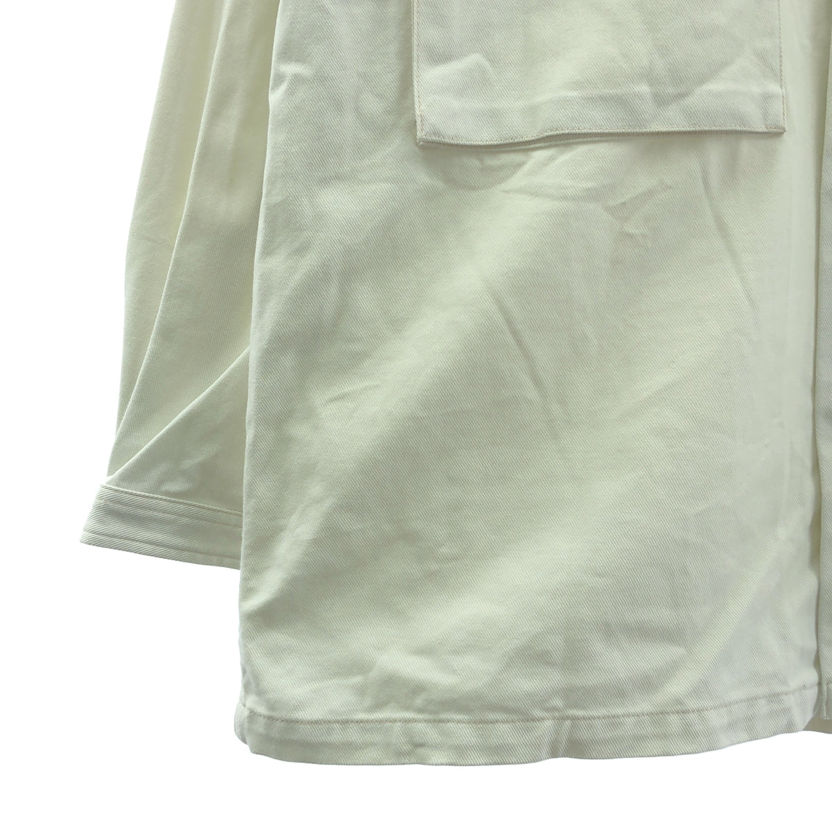 【美品】  E.TAUTZ / イートウツ | 2021SS | EDIFICE別注 LINEMAN SHIRTS ラインマンシャツ | M | 生成り | メンズ