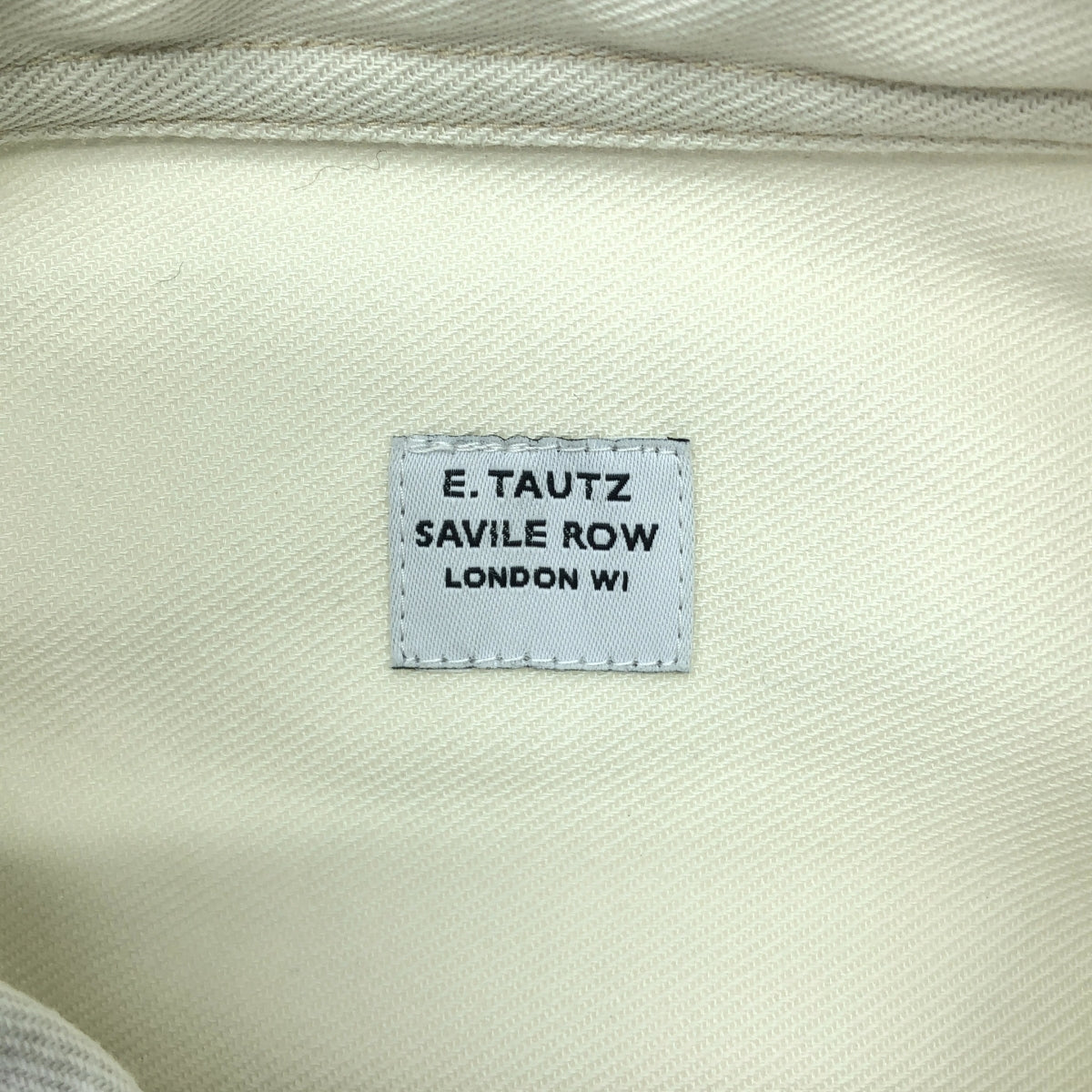 【美品】  E.TAUTZ / イートウツ | 2021SS | EDIFICE別注 LINEMAN SHIRTS ラインマンシャツ | M | 生成り | メンズ