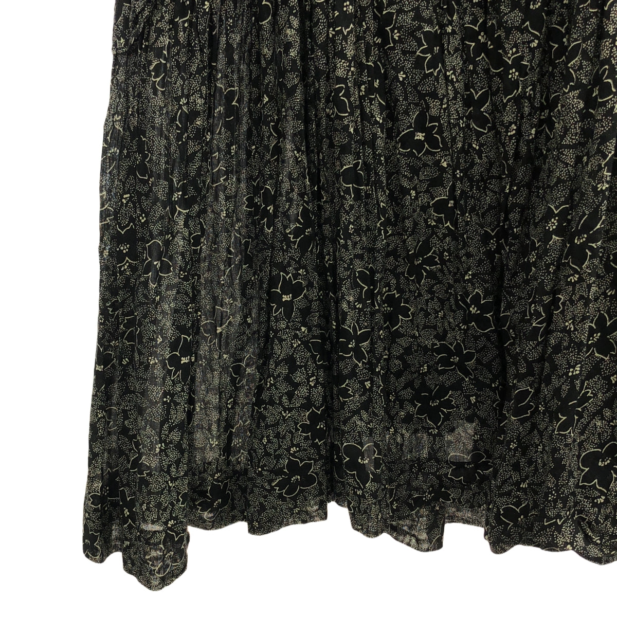 ISABEL MARANT ETOILE / イザベルマランエトワール | 花柄 ティアード Vネック ワンピース | 34 | ブラック/ホワイト | レディース