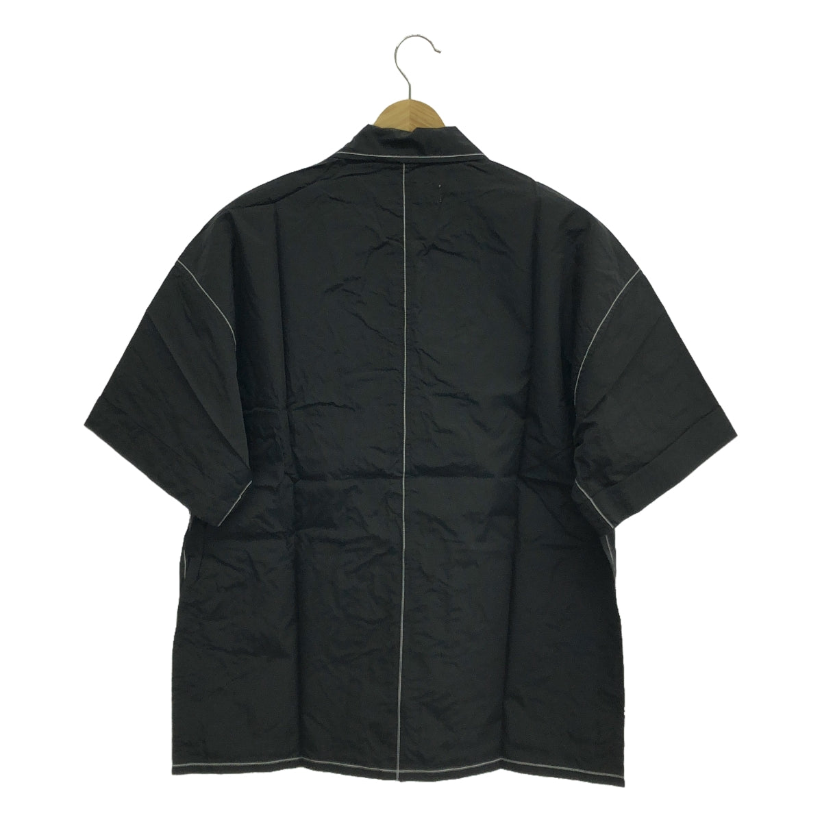 【신품】 prasthana / 프라스타나 | east wind work shirt 반소매 셔츠 | M | 블랙 | 남성