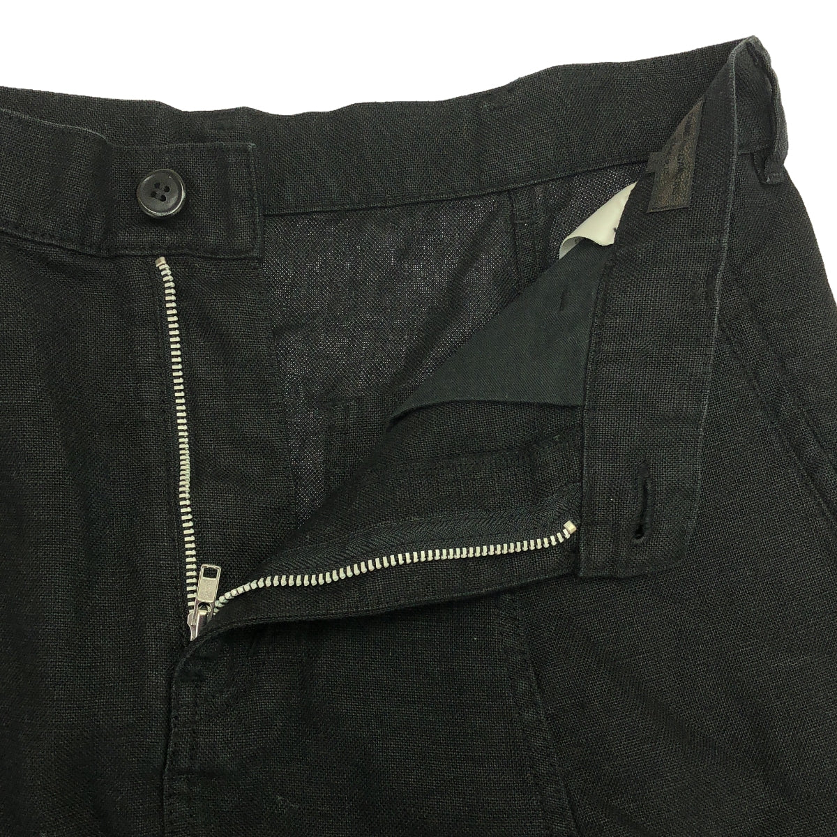 COMME des GARCONS HOMME PLUS / コムデギャルソンオムプリュス | 2013SS | リネン 製品加工 ワイド サルエルパンツ | S | ブラック | メンズ