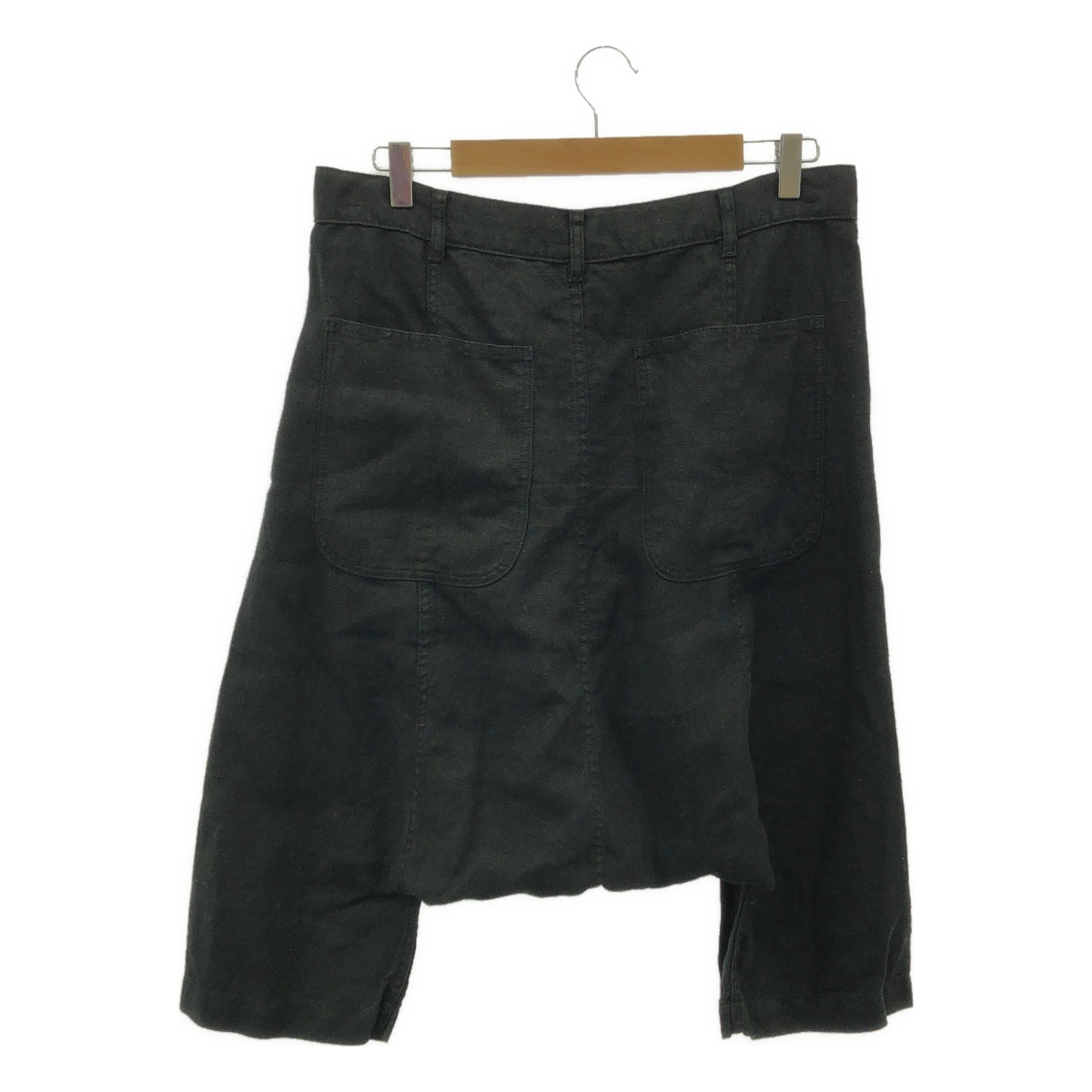 COMME des GARCONS HOMME PLUS / コムデギャルソンオムプリュス | 2013SS | リネン 製品加工 ワイド サルエルパンツ | S | ブラック | メンズ
