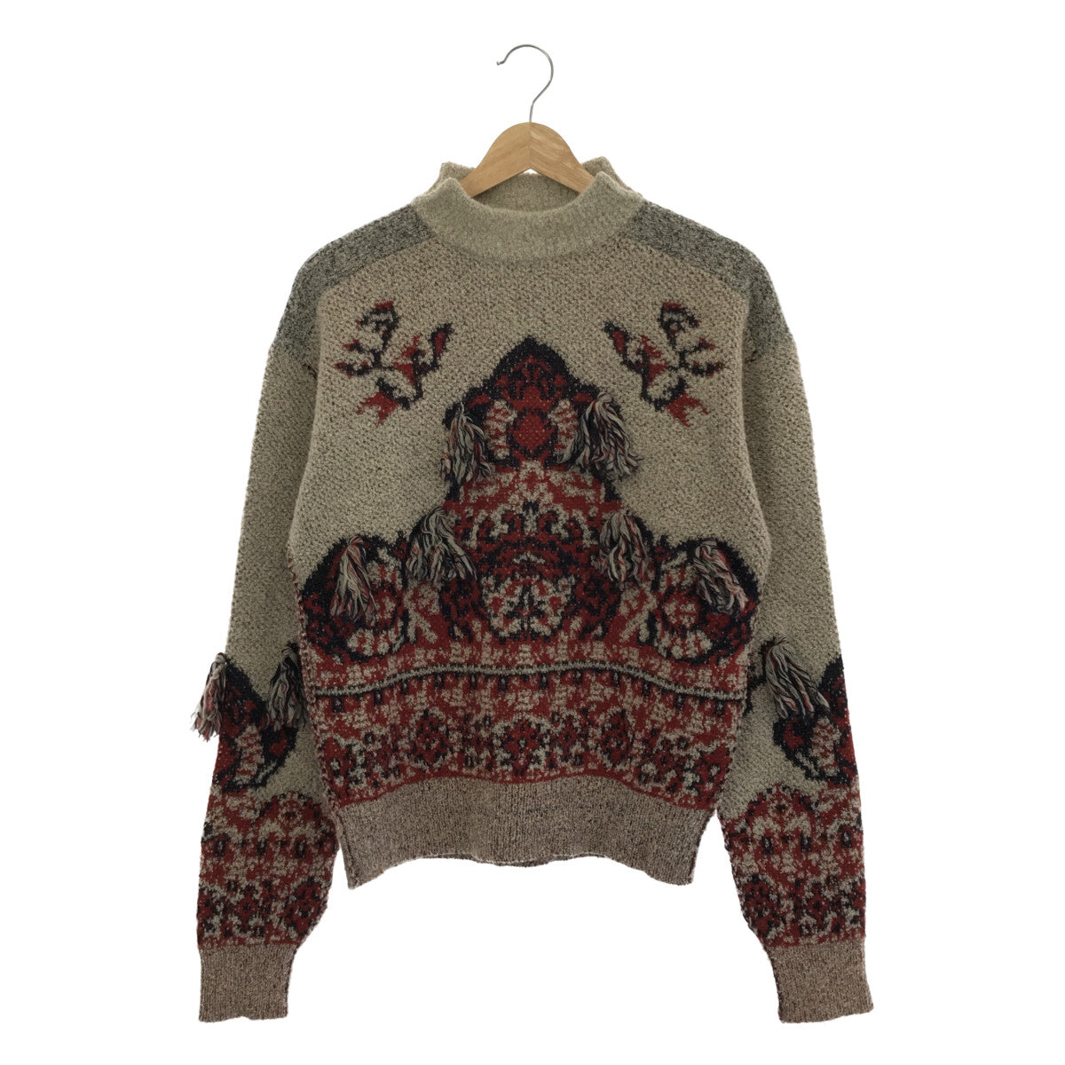 TOGA PULLA / トーガプルラ | Rug jacquard knit pullover ラグ ジャガード フリンジ ニット プルオ – KLD