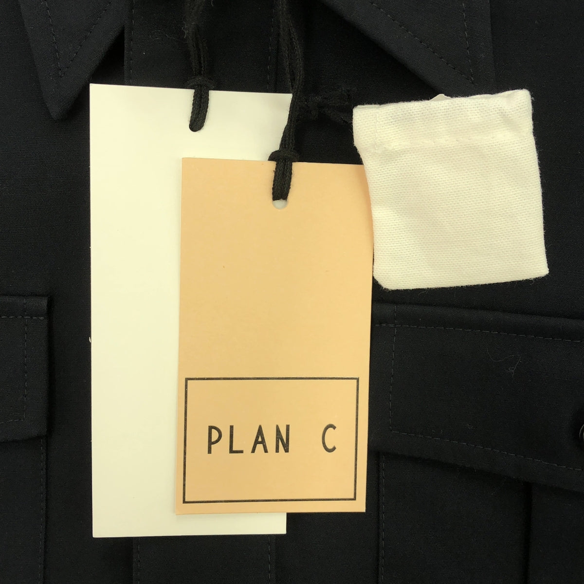 【美品】 Plan C / プランシー | SHIRT L/S COMPACT COTTON FAILLE コットン シャツ | 36 | BLUE BLACK | レディース