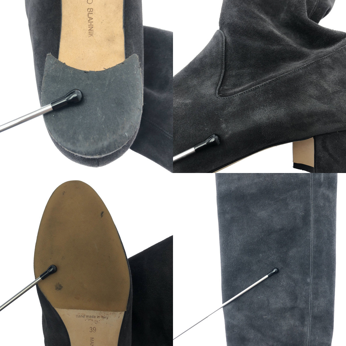 MANOLO BLAHNIK / Manolo Blahnik | 絨面革及膝長靴 | 39 | 女款