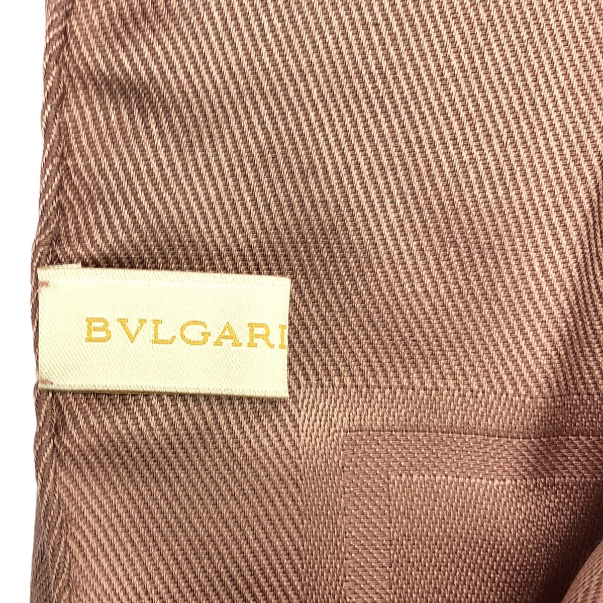 【美品】 BVLGARI / ブルガリ | Stole Lettere Maxi / シルク ウール 総ロゴ フリンジ 大判 ストール / ユニセックス | ピンク