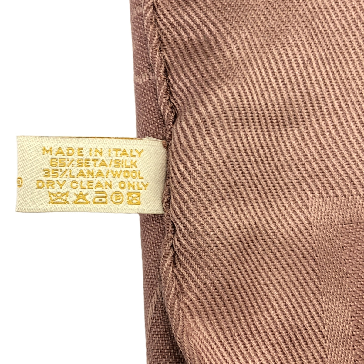 【美品】 BVLGARI / ブルガリ | Stole Lettere Maxi / シルク ウール 総ロゴ フリンジ 大判 ストール / ユニセックス | ピンク