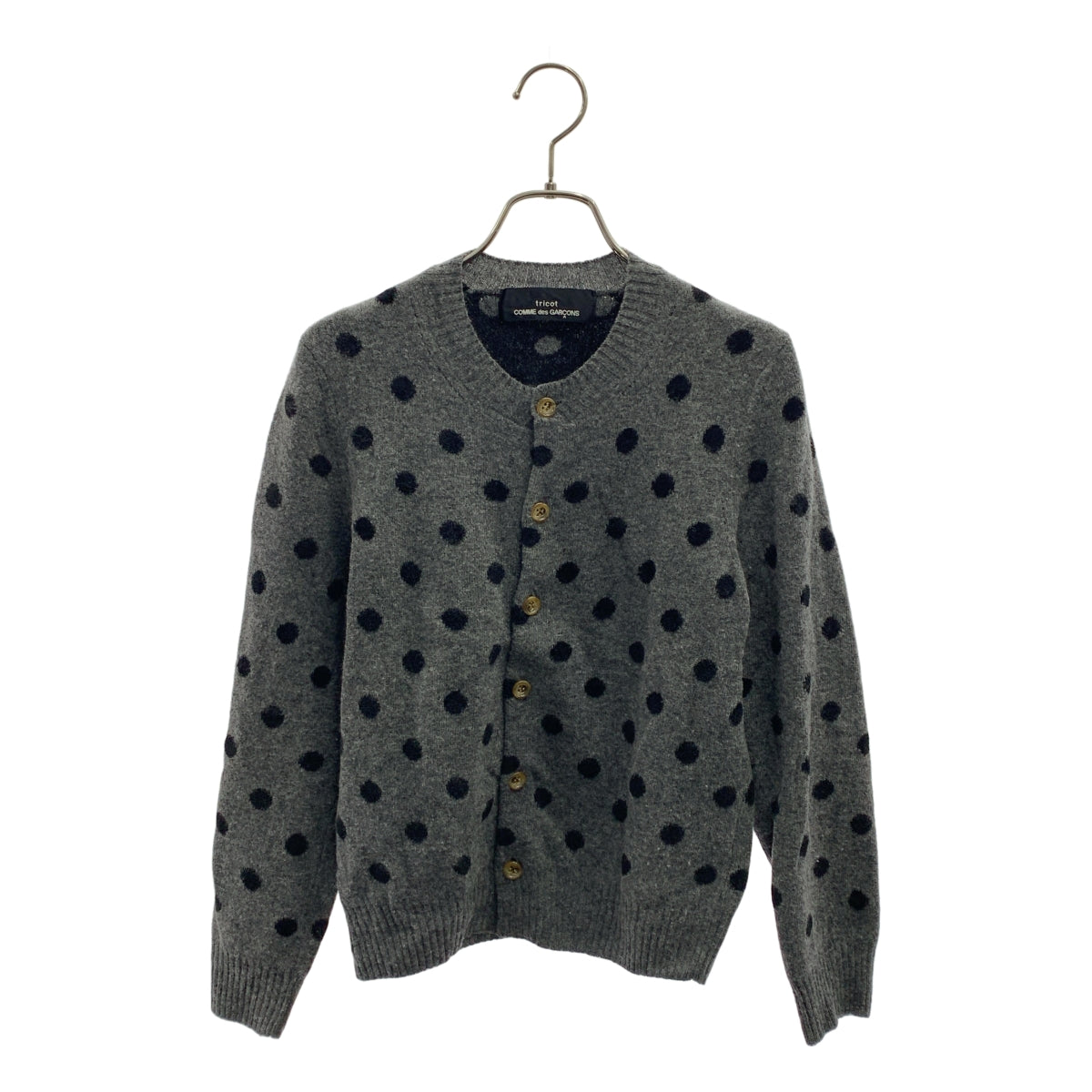 tricot COMME des GARCONS ドッキングカーディガン プレイ(Play)コムデギャルソン ダブルハート カーディガン 黒