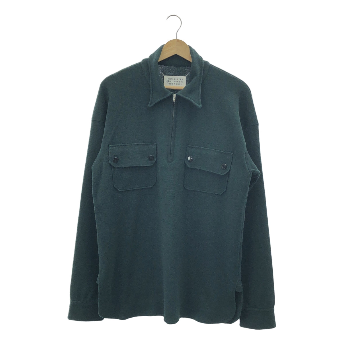 Maison Margiela / メゾンマルジェラ | 2023SS | ハーフジップ コットンウール ニット ポロシャツ | S | メンズ