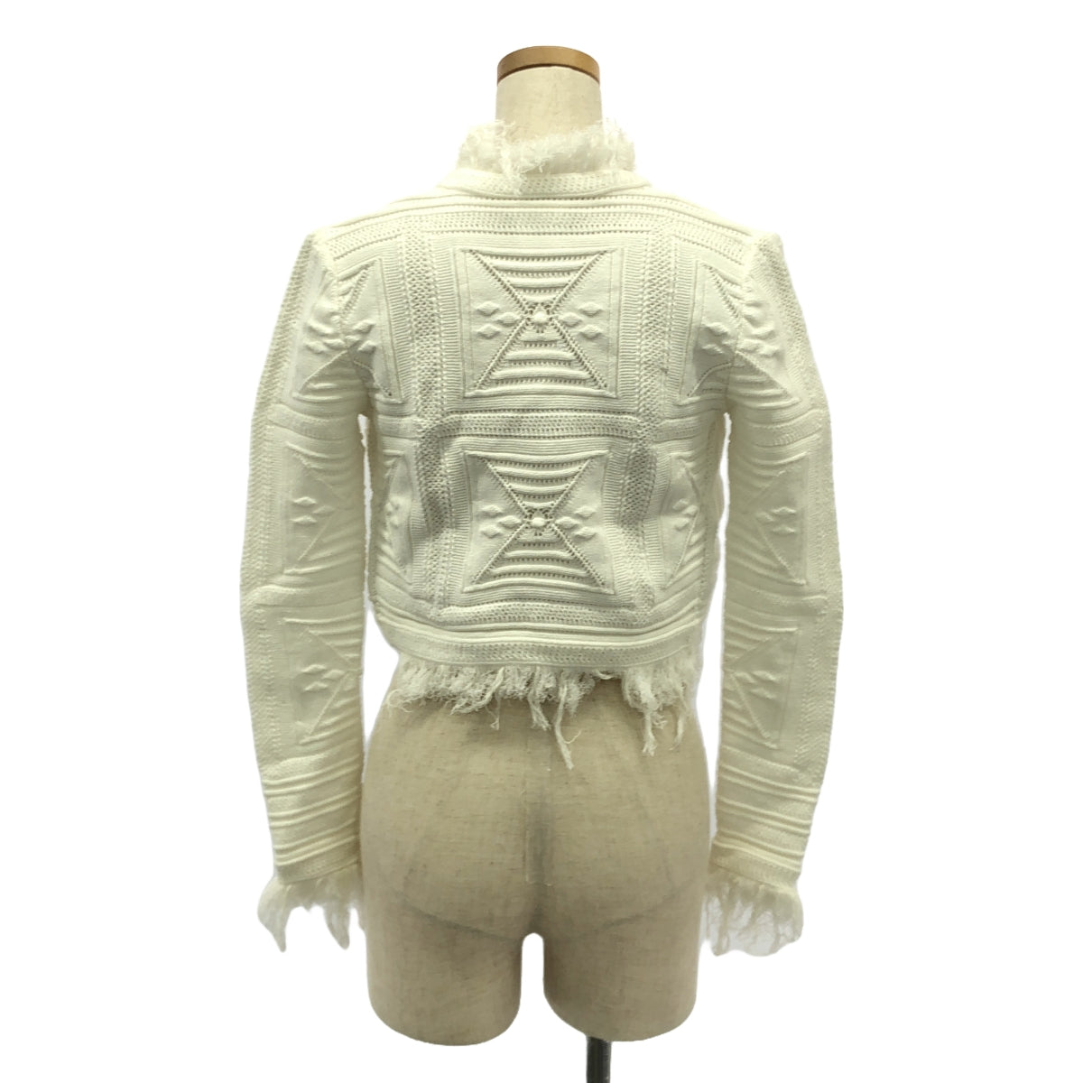 CHANEL / シャネル | 2005SS | コットン フリンジ ニット ジャケット | 36 | ホワイト | レディース
