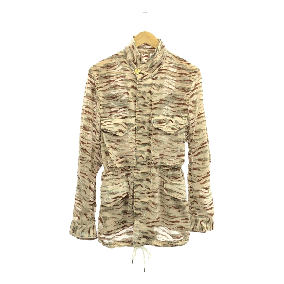 【美品】  BED J.W. FORD / ベッドフォード | 2024SS | VELVET M-65 ベルベット ミリタリー ジャケット | 0 | ベージュ / ブラウン / カーキ | メンズ