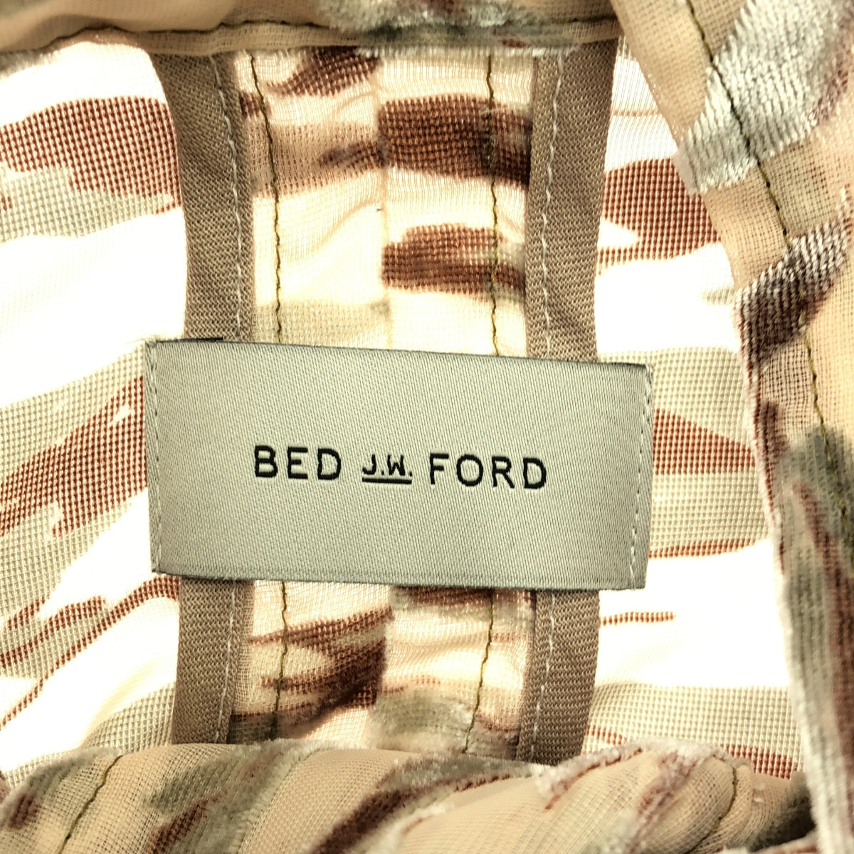 【美品】  BED J.W. FORD / ベッドフォード | 2024SS | VELVET M-65 ベルベット ミリタリー ジャケット | 0 | ベージュ / ブラウン / カーキ | メンズ