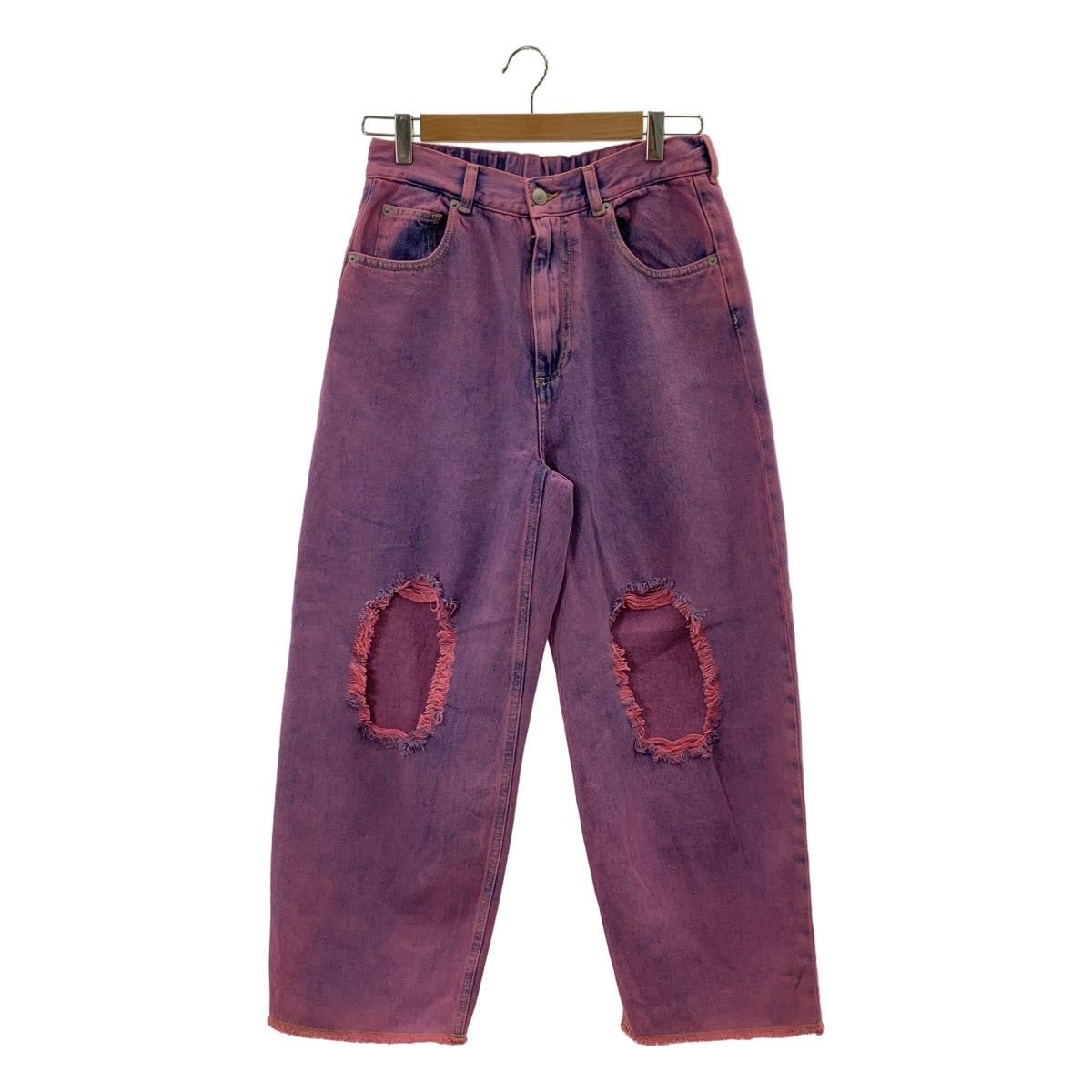 『MM6』エムエムシックス (40) カットオフ デニムベスト MM6 Maison Margiela ストーンウォッシュ デニムベスト | ブルー