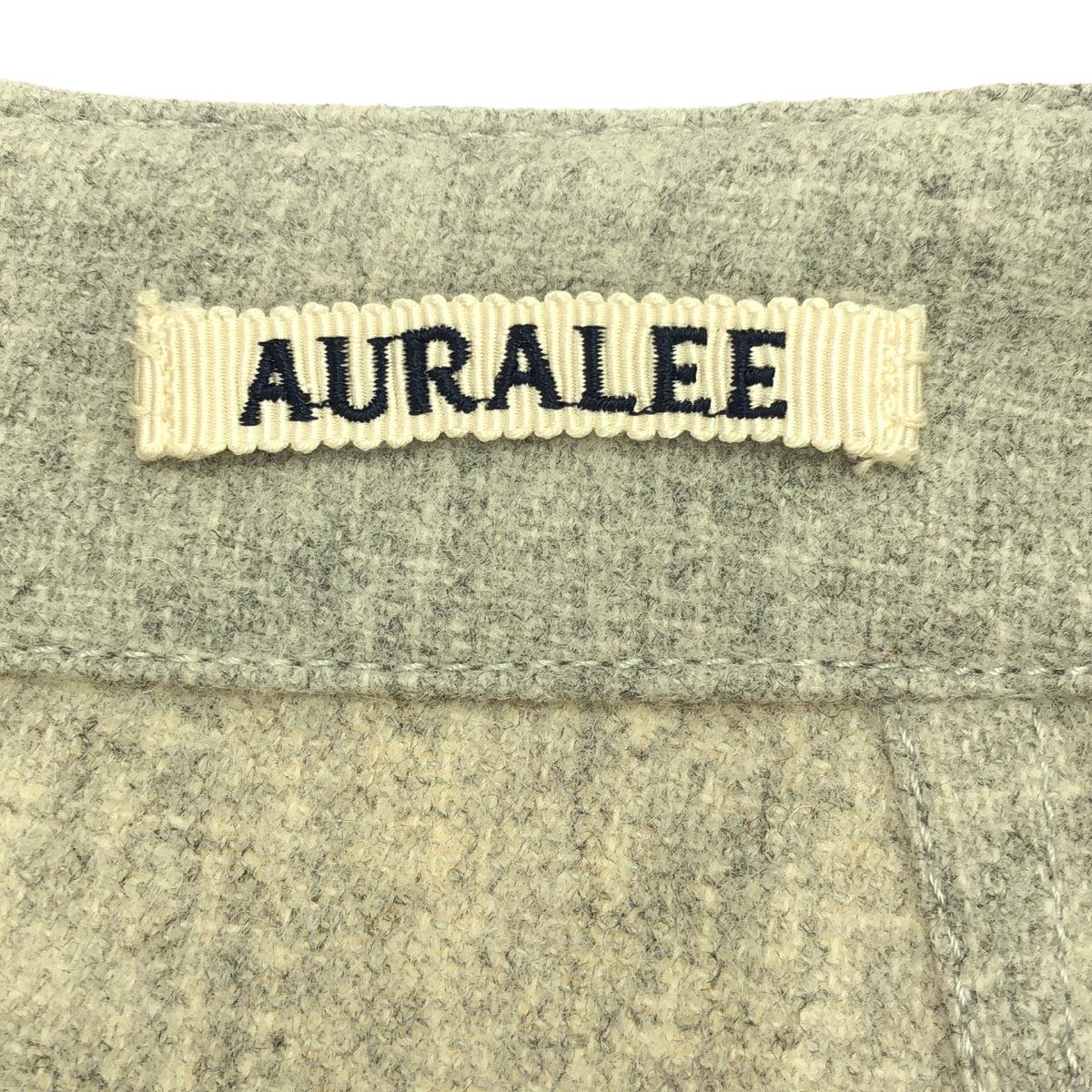 AURALEE / オーラリー | 2020AW | ウール カシミヤ ラミネートスカート | 1 | ホワイト/グレー | レディース