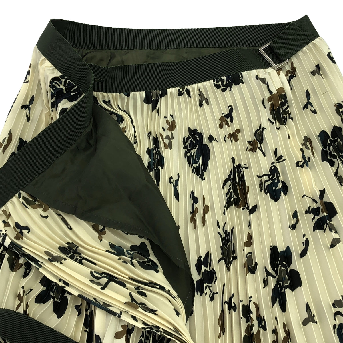 sacai / サカイ | 2022AW | Flower Print Skirt / フラワー プリーツ ラップスカート | 2 | オフホワイト | レディース