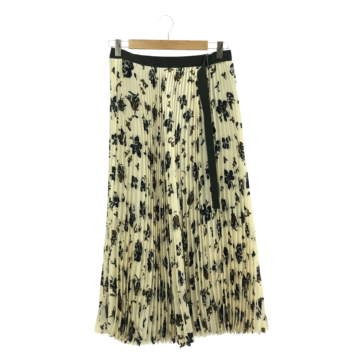 sacai / サカイ | 2022AW | Flower Print Skirt / フラワー プリーツ ラップスカート | 2 | オフホワイト | レディース