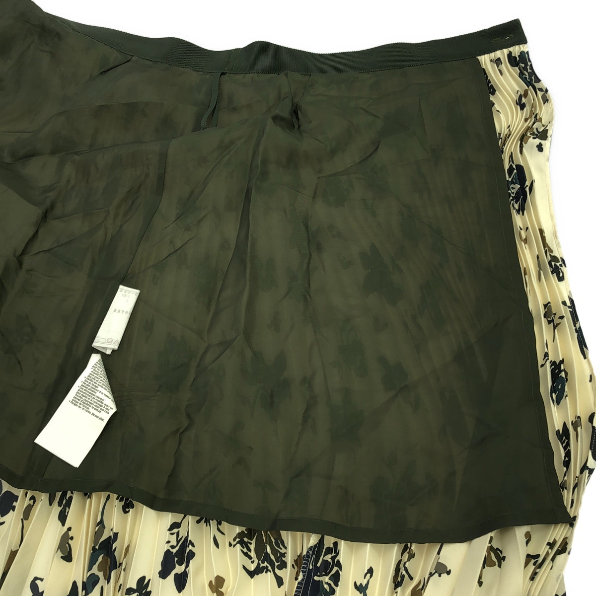 sacai / サカイ | 2022AW | Flower Print Skirt / フラワー プリーツ ラップスカート | 2 | オフホワイト | レディース