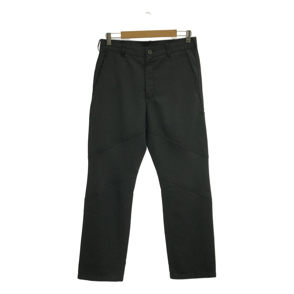 COMME des GARCONS SHIRT / コムデギャルソンシャツ | ポリエステル パッチ スラックス パンツ | S | ブラック | メンズ