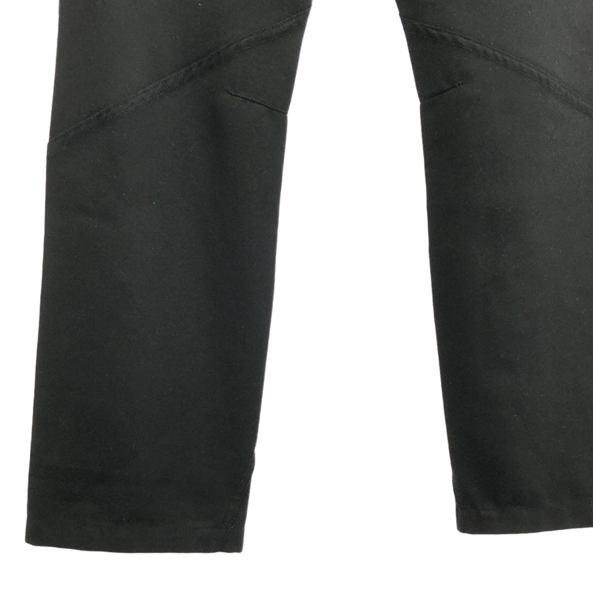 COMME des GARCONS SHIRT / コムデギャルソンシャツ | ポリエステル パッチ スラックス パンツ | S | ブラック | メンズ