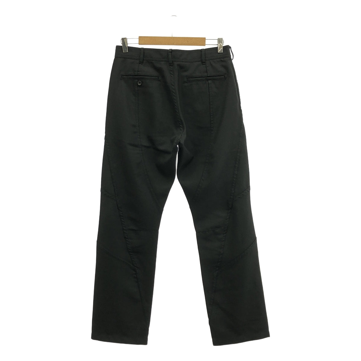 COMME des GARCONS SHIRT / コムデギャルソンシャツ | ポリエステル パッチ スラックス パンツ | S | ブラック | メンズ