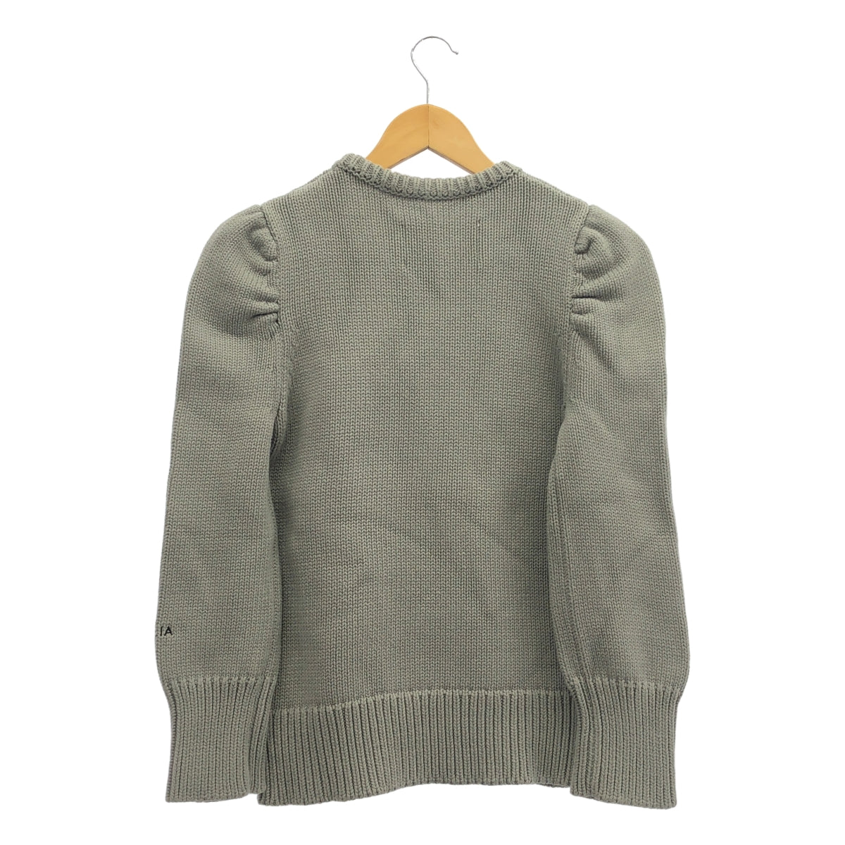 St.cecilia / 세인트 세실리아 | girlish 코튼 퍼프 슬리브 니트 | S | 그린 계열 | 여성