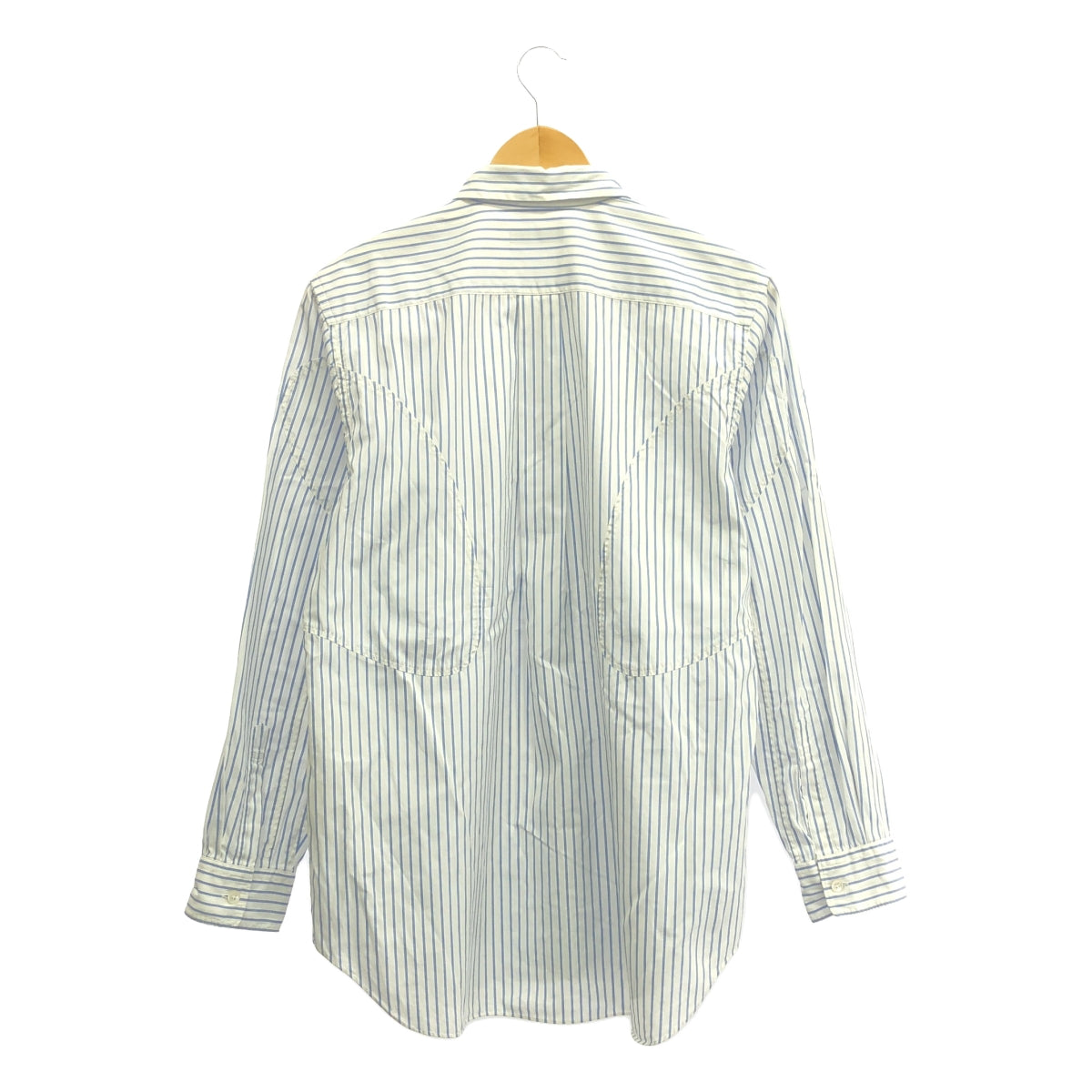 COMME des GARCONS HOMME PLUS | Cotton Stripe Patch Shirt | White | Men's