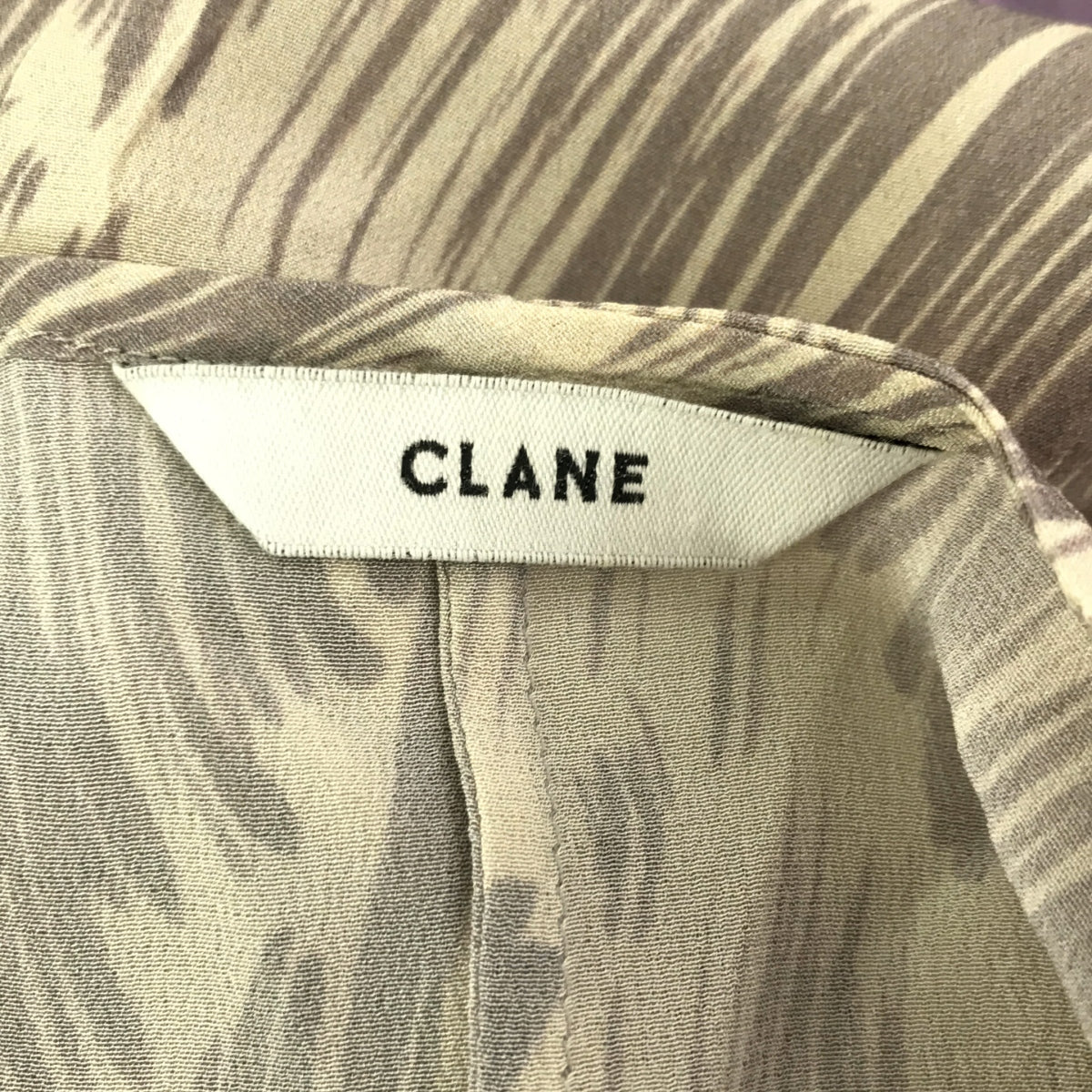 CLANE / クラネ | BRUSH COLOR SILK ONE PIECE ラップワンピース | 1 | ベージュ/パープル | レディース