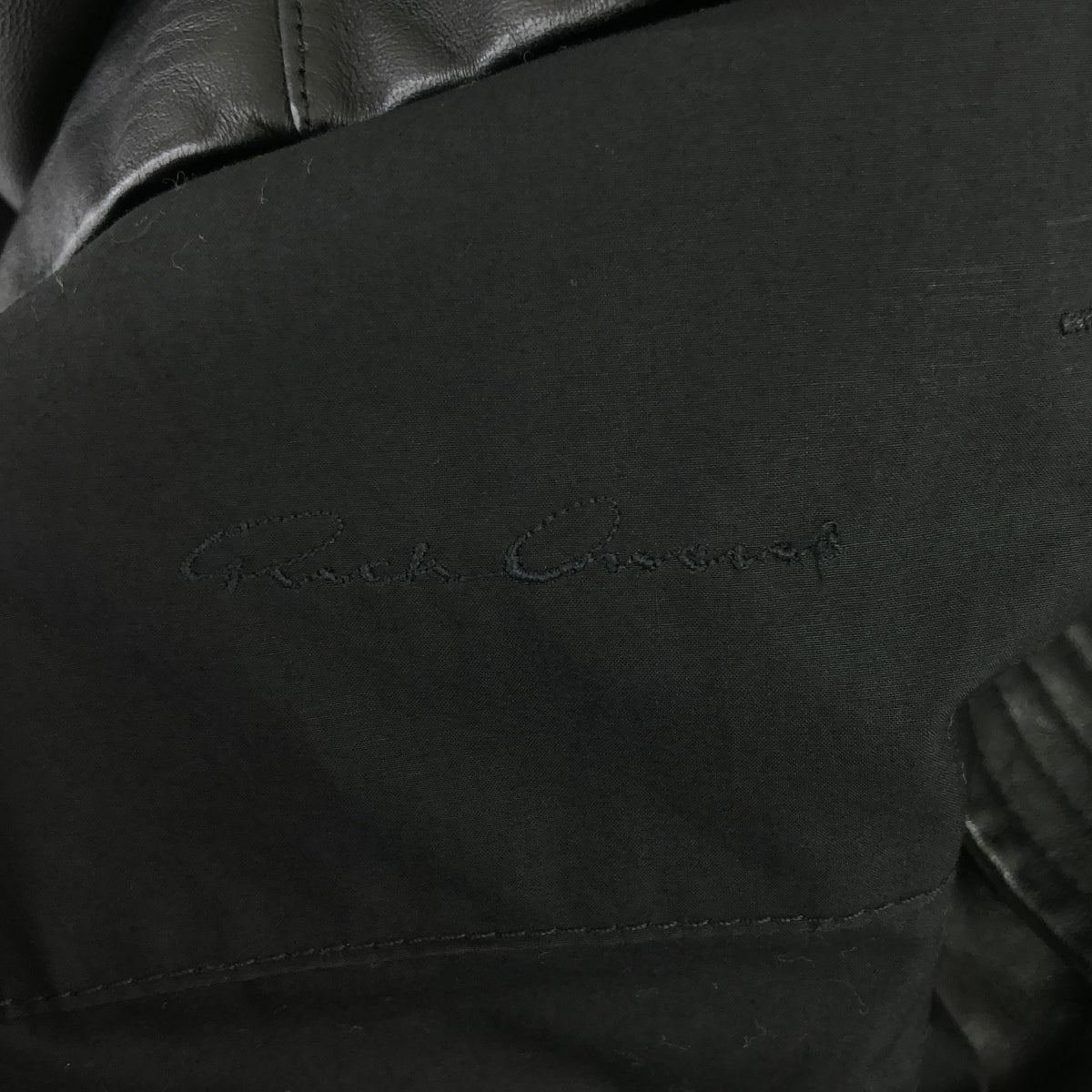 Rick Owens / リックオウエンス | OLMAR and MIRTA INTARSIA HIGH NECK ラムレザー ハイネック シングル ライダースジャケット | 48 | メンズ