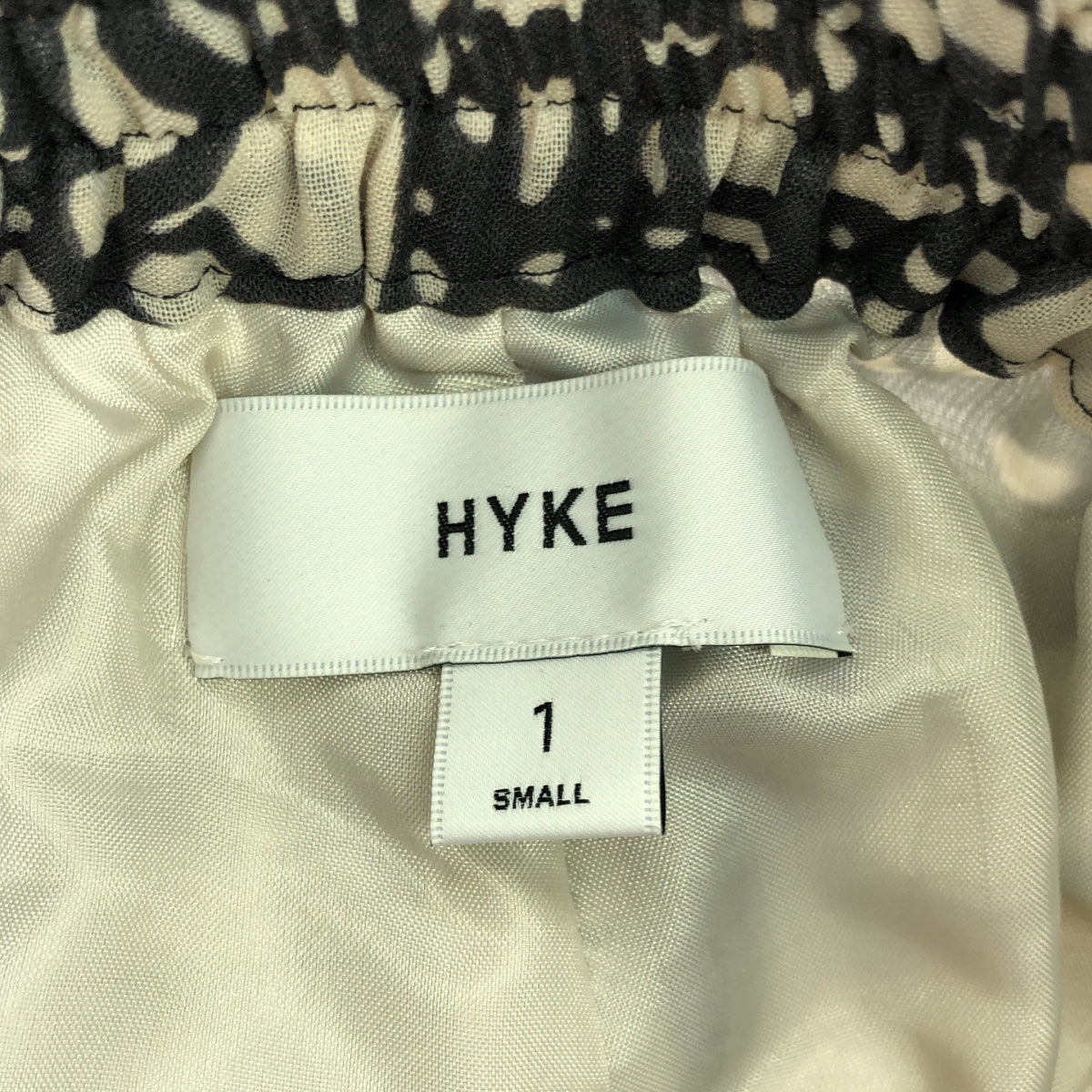 HYKE | 2023SS | W/P PEBBLE PRINTED WIDE LEG PANTS | 1 | Gray/Beige | Women's