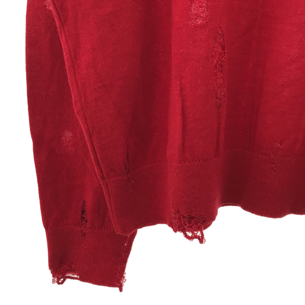 stein / シュタイン | 2021SS | OVERSIZED DAMAGED KNIT | M | レッド | レディース