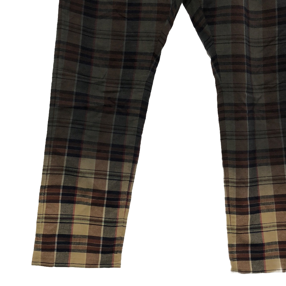 sacai / Sacai | 2020SS | Product dyed Madras check belted pants | 2 | Gray | Men's