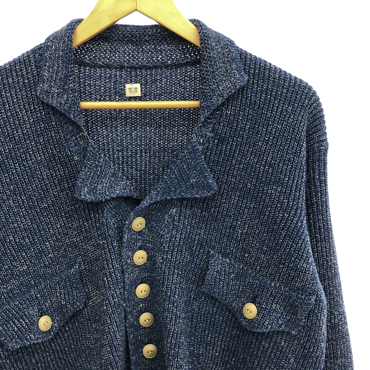 TAIGA TAKAHASHI / タイガタカハシ | Lot.516 KNIT SPORTS JACKET / コットン リネン シルク ニット ジャケット | 36 | メンズ