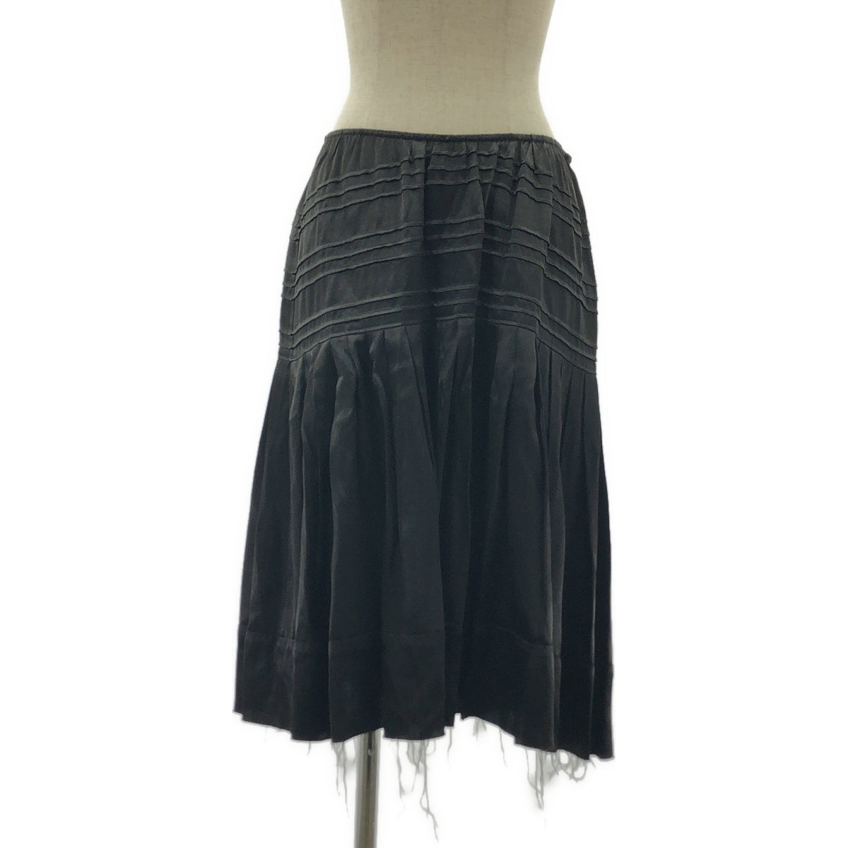 DRIES VAN NOTEN | Tuck cut-off flare skirt | Size 36 | Women's