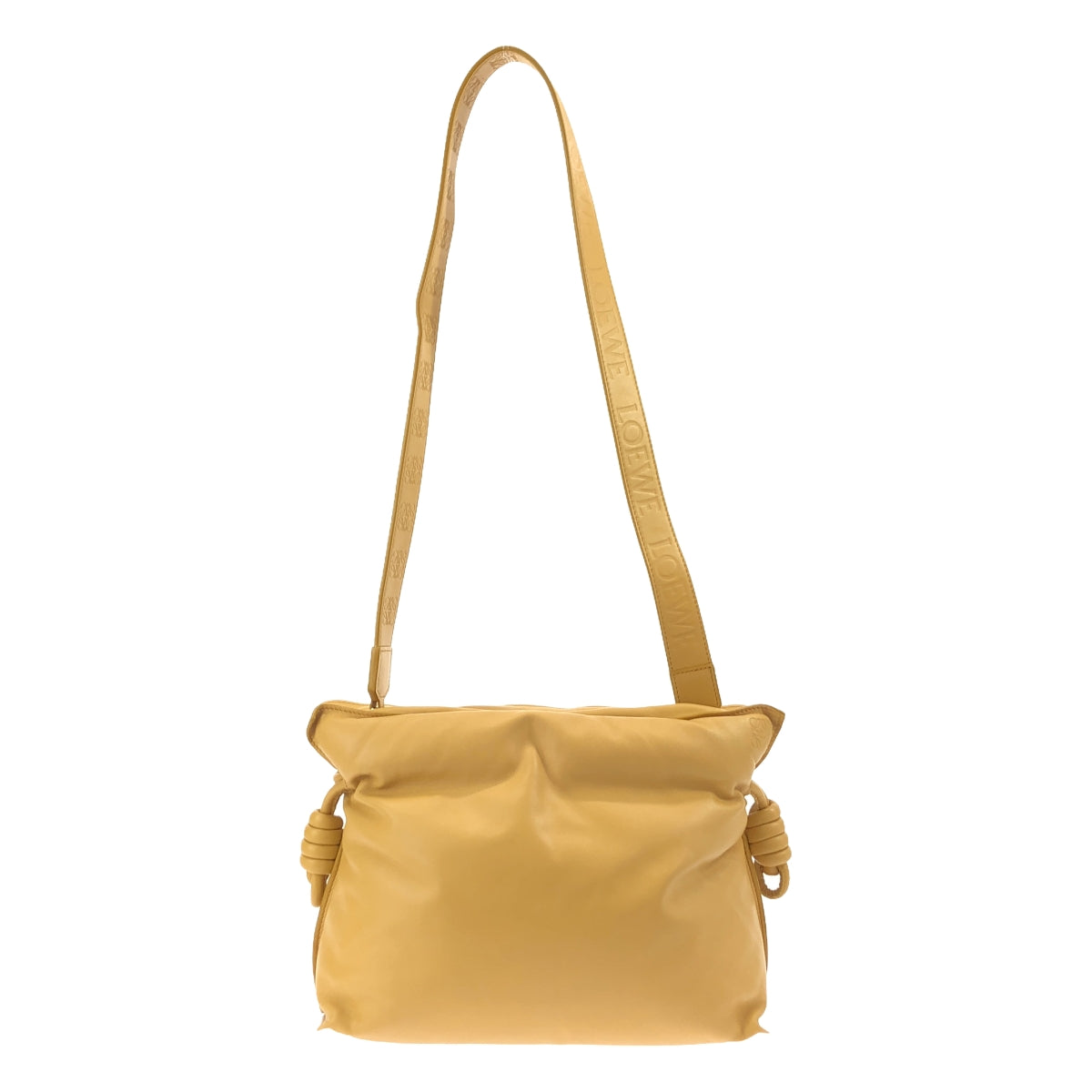 【美品】 LOEWE / ロエベ | FLAMENCO CLUTCH / フラメンコ クラッチ / アナグラム 2way ショルダー付き レザー クラッチ ハンドバッグ | キャメル系 | レディース
