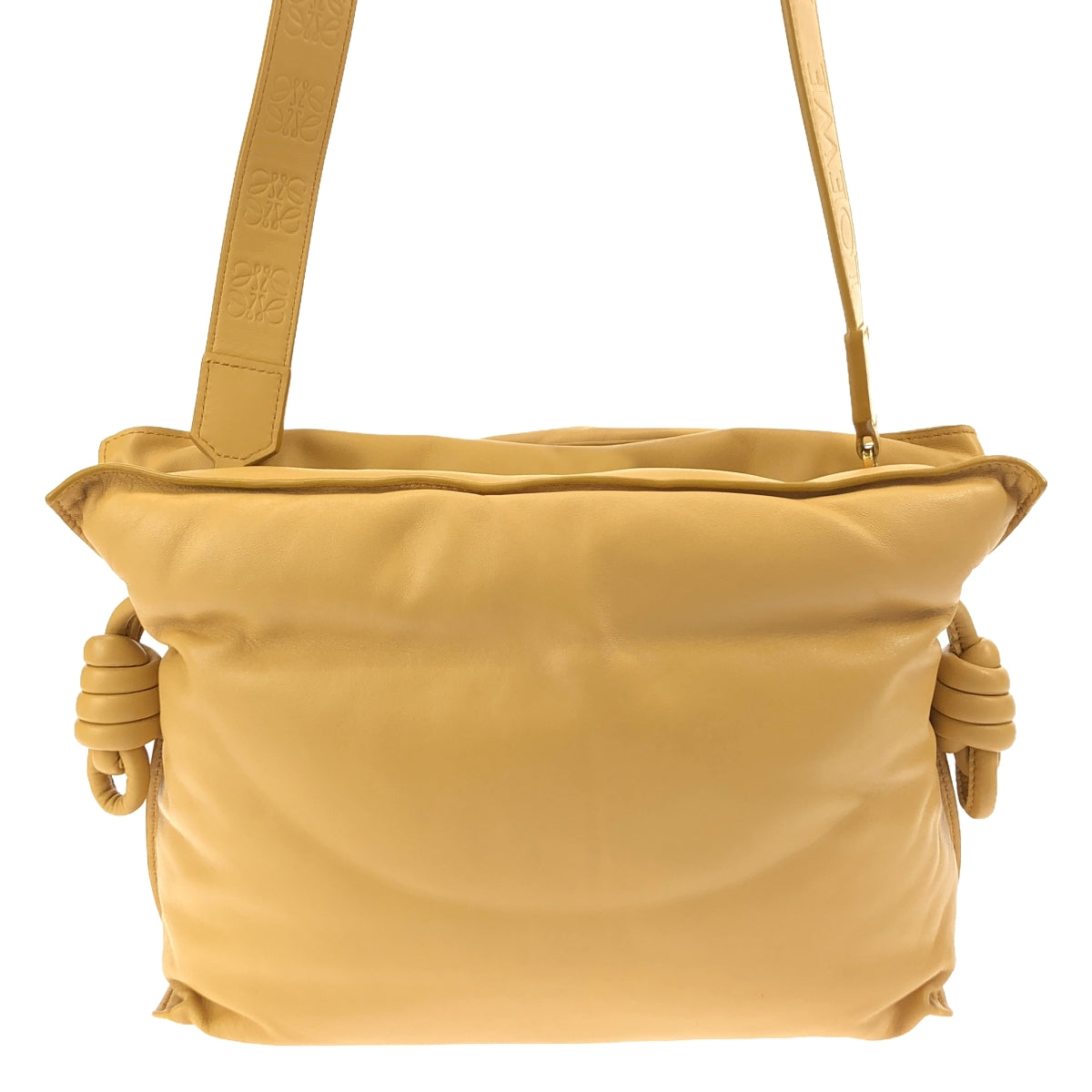 【美品】 LOEWE / ロエベ | FLAMENCO CLUTCH / フラメンコ クラッチ / アナグラム 2way ショルダー付き レザー クラッチ ハンドバッグ | キャメル系 | レディース