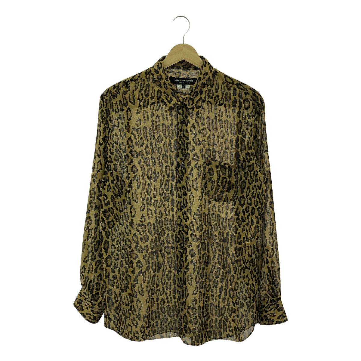 JUNYA WATANABE | 2020AW | Leopard print sheer shirt | S | Women's