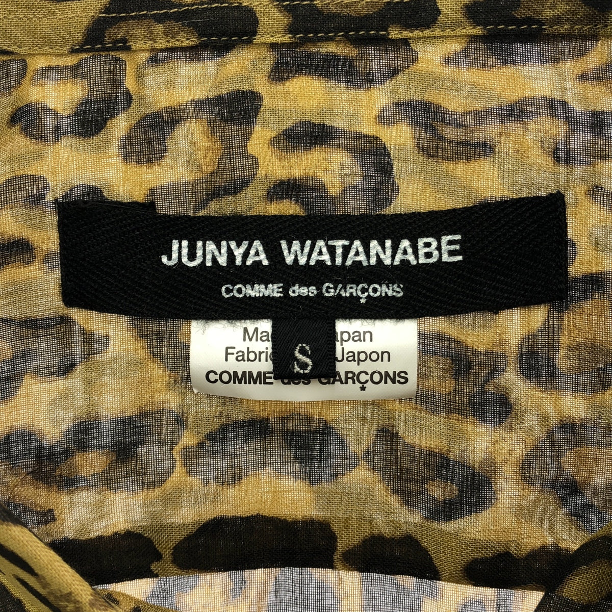 JUNYA WATANABE | 2020AW | Leopard print sheer shirt | S | Women's