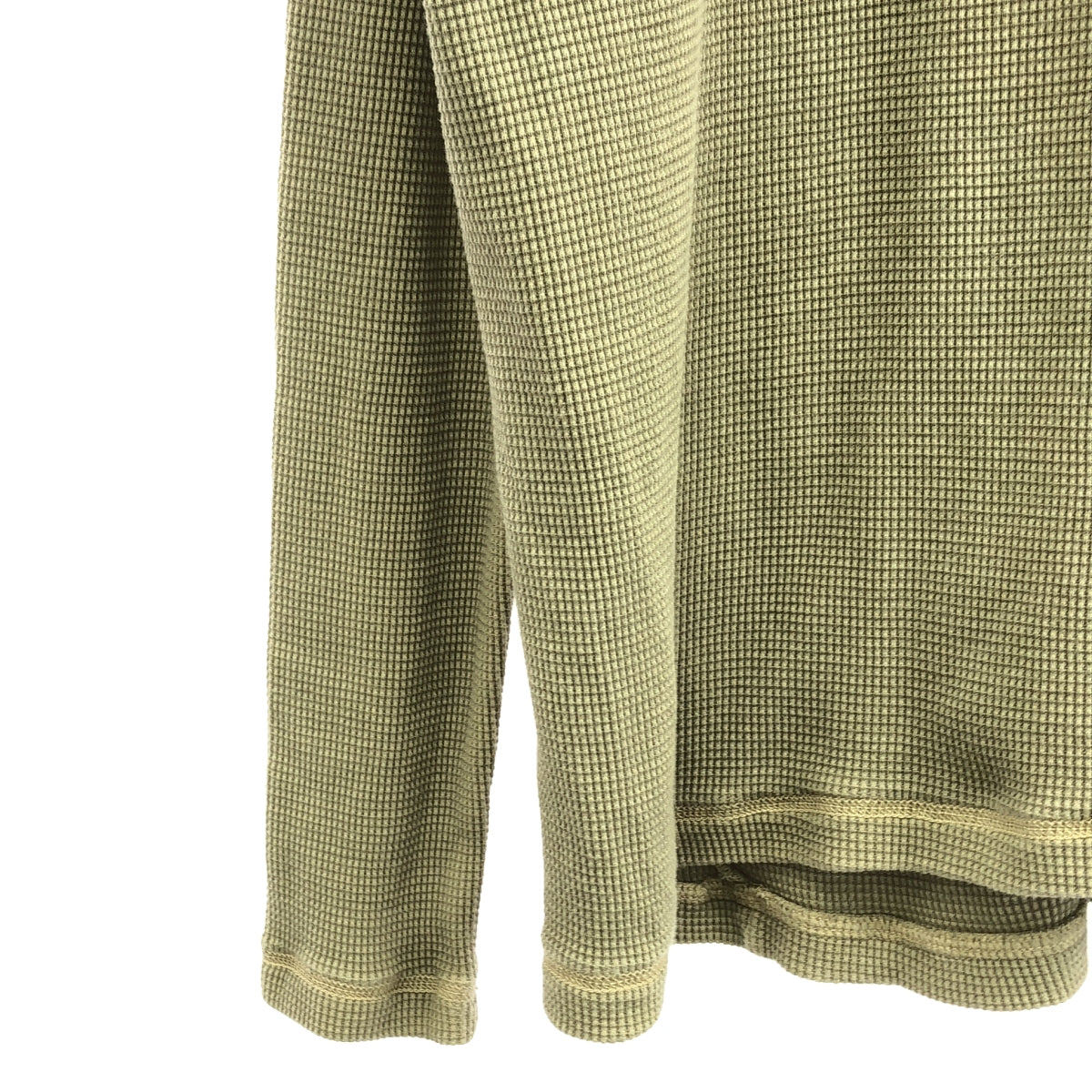 GREG LAUREN / グレッグローレン | Sage Waffle Crewneck / ワッフル クルーネック カットソー | 1 | カーキ系 | メンズ