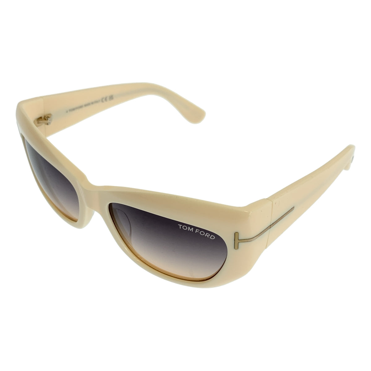 美品⭐︎TOM FORD ブラウンキャットアイサングラス ケース付き トムフォード サングラス メンズ ブランド アイウェア ウェリントン UV