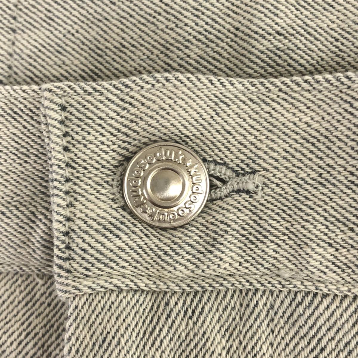 【美品】 soduk / スドーク | 2024AW | レザーパッチ ワイド テーパード パンツ | S | インディゴ | レディース