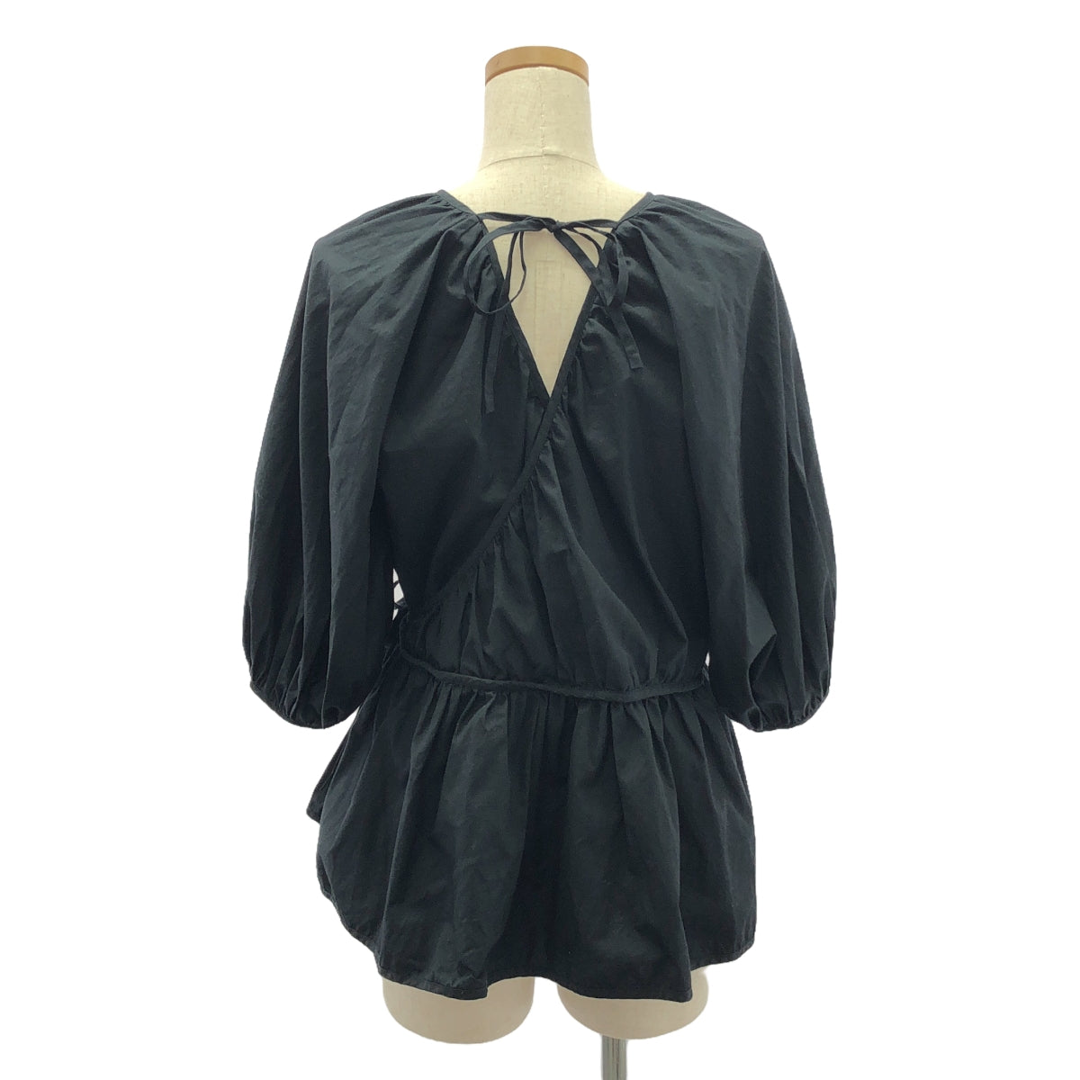 Cecilie Bahnsen / セシリーバンセン | ギャザー カシュクール ボリューム ブラウス トップス | M/L | ブラック | レディース