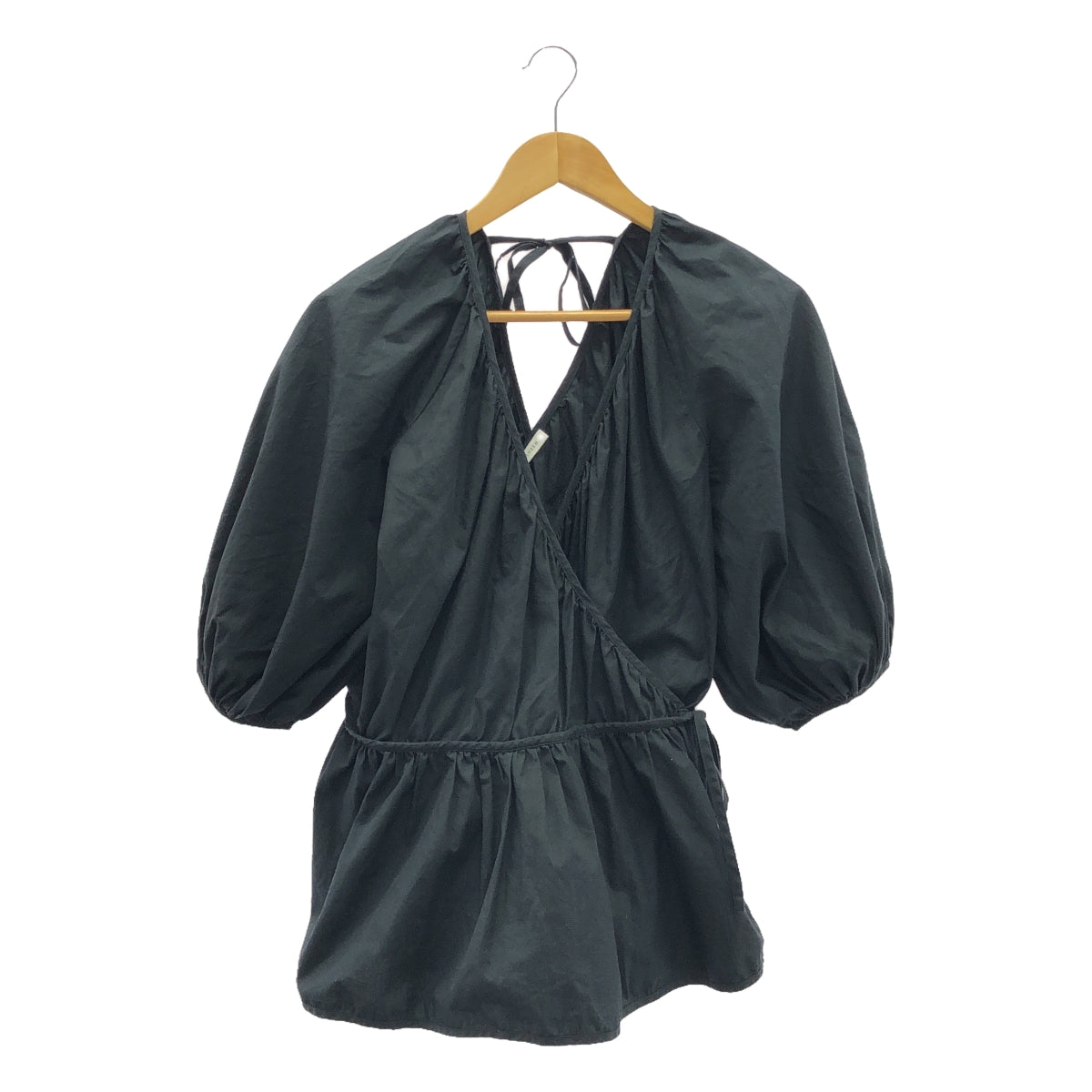 Cecilie Bahnsen / セシリーバンセン | ギャザー カシュクール ボリューム ブラウス トップス | M/L | ブラック | レディース