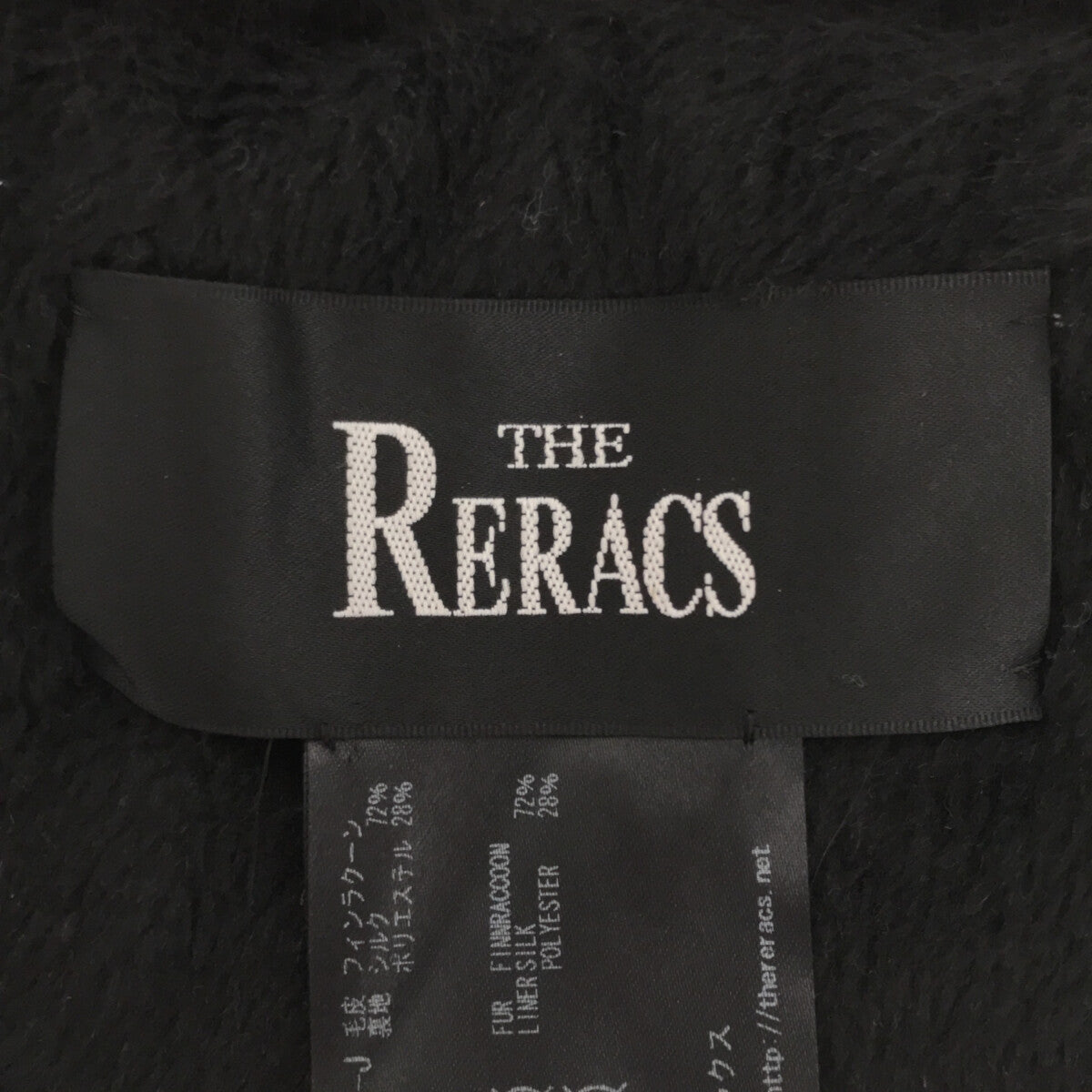 RERACS |浣熊毛圍脖 |黑色 |女性的