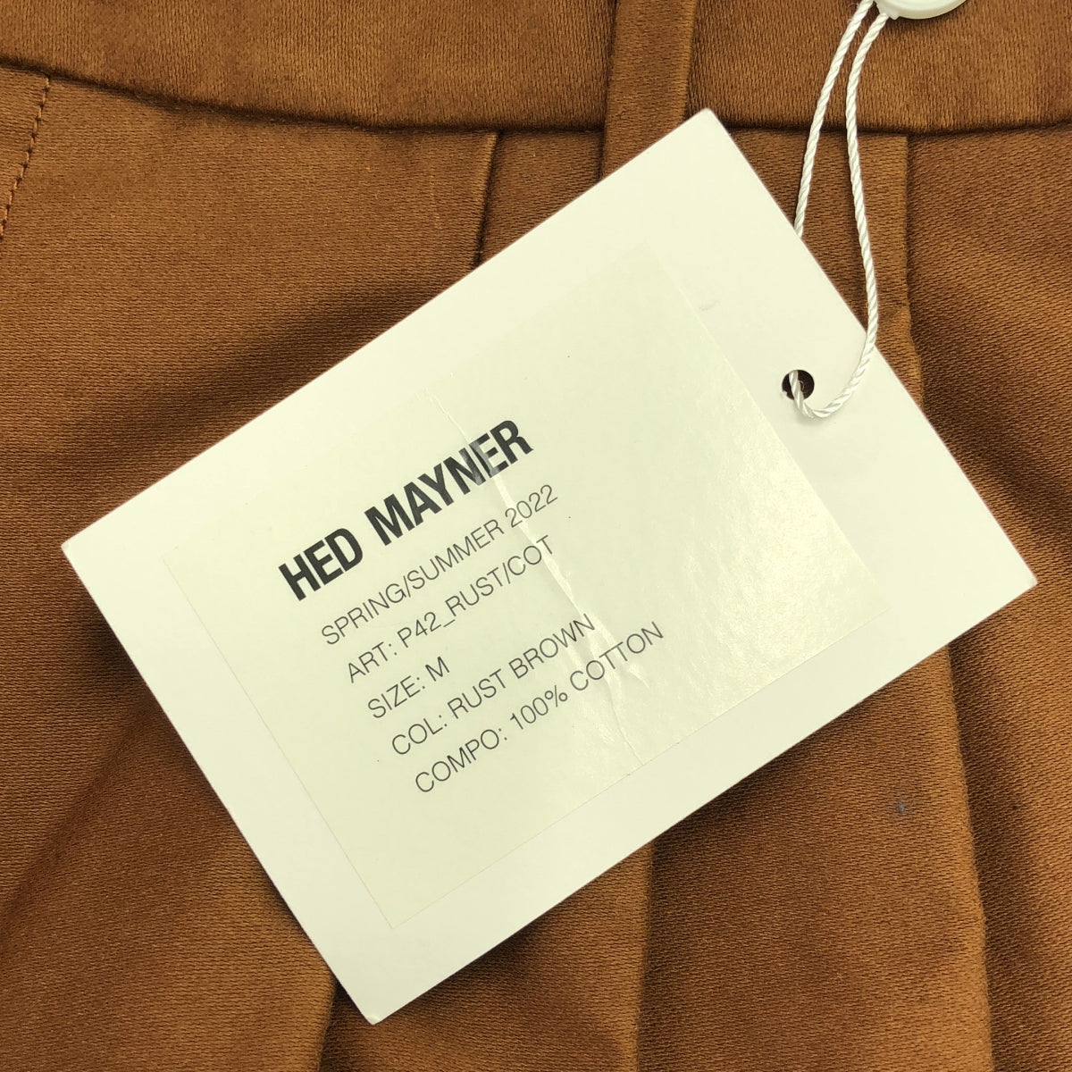 【美品】 HED MAYNER / ヘドメイナー | 2022SS | 6 PLEAT PANTS コットン 6プリーツ パンツ | M | ブラウン | メンズ
