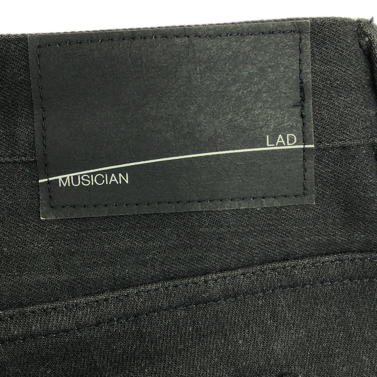 LAD MUSICIAN / ラッドミュージシャン | STRETCH DENIM COMBINATION コンビネーション ストレッチ ブラックデニム パンツ | 46 | ブラック / グレー | メンズ