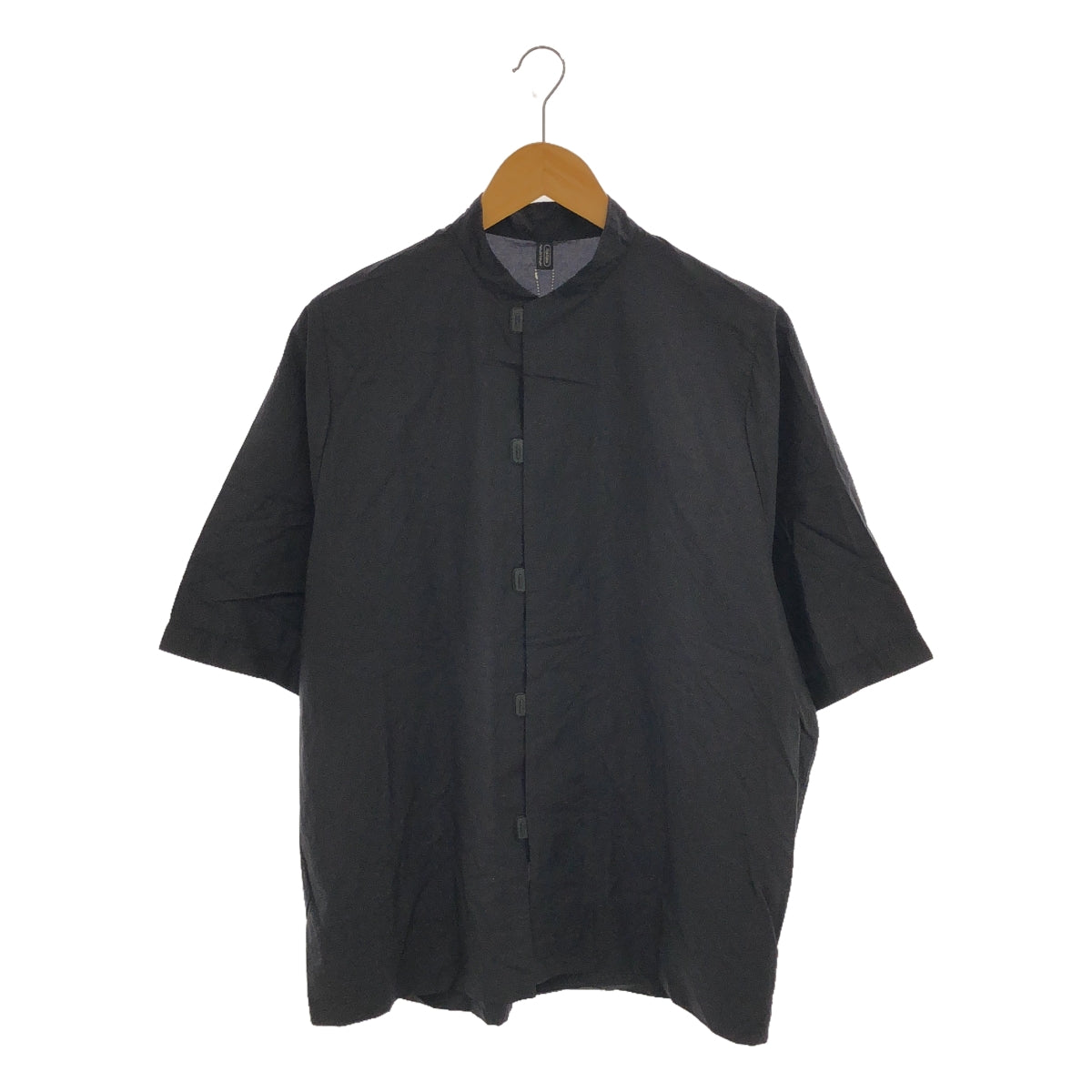 TEATORA / テアトラ | CAPSULESNAP SHIRT S/S HOVERLAYER / カプセル スナップ シャツ | 1 | black | メンズ